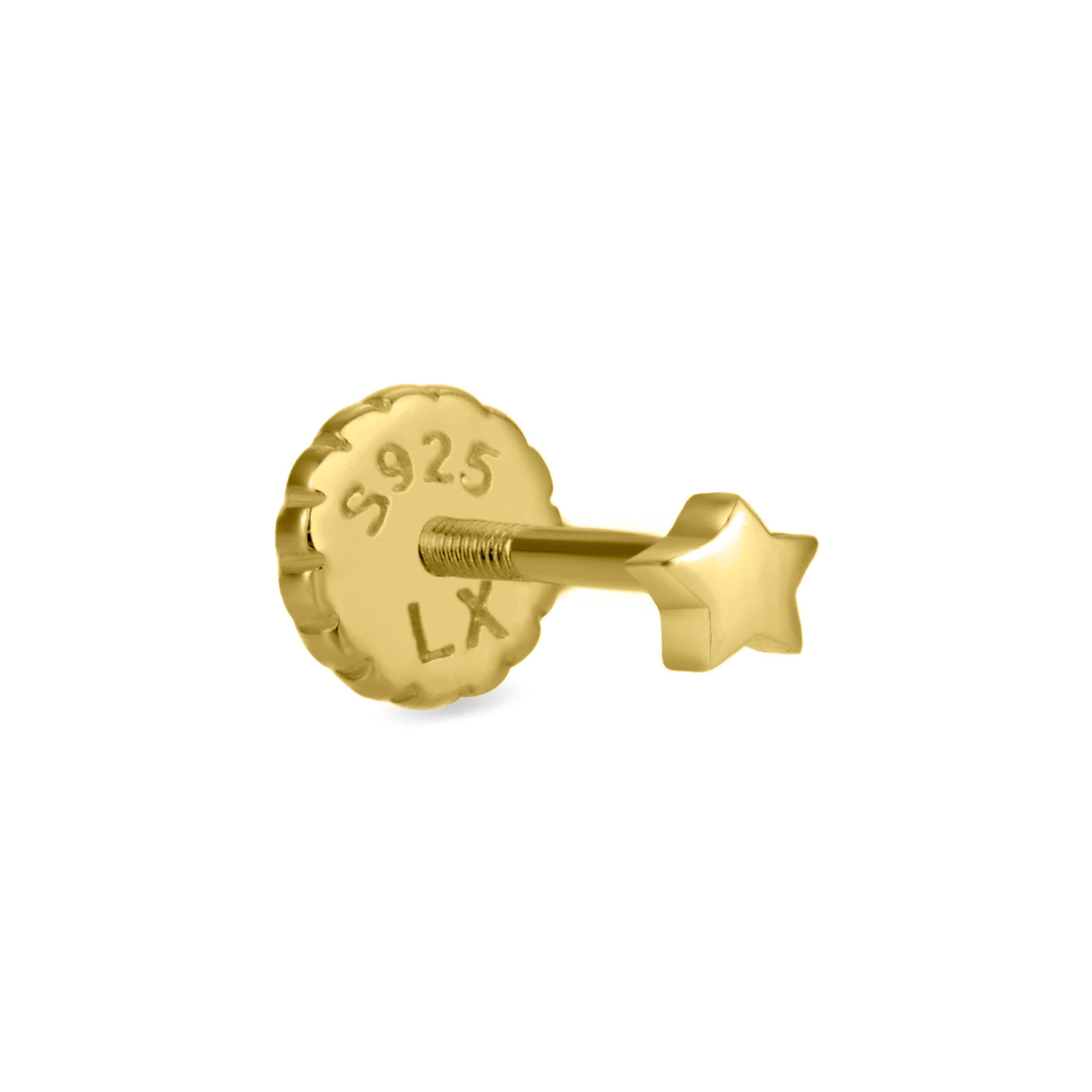 925 Sterling Silver Piercing with 18K Yellow Gold Finish - Mapu