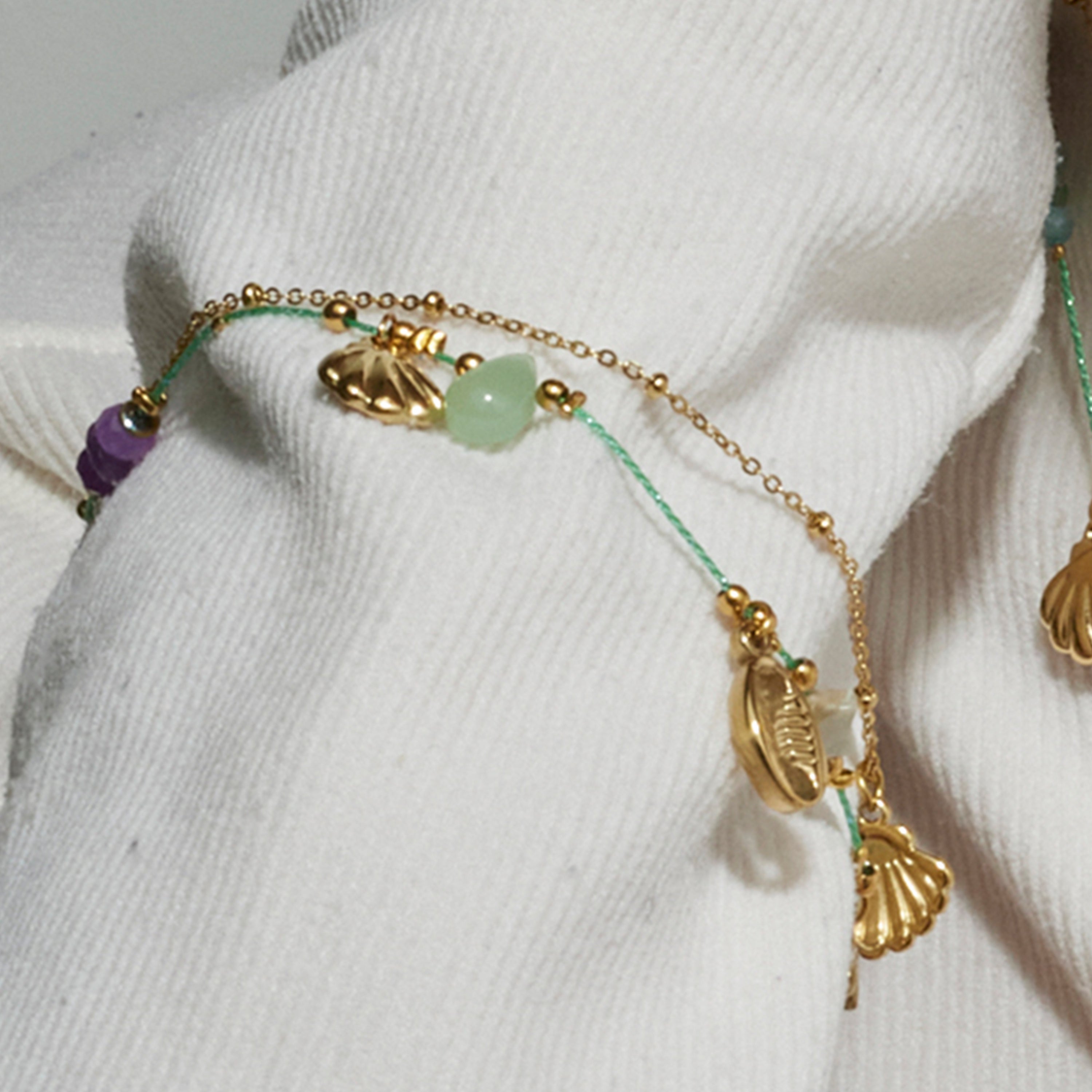 Multicolor Crystal Bracelet with 18k Gold Finish - Kerad