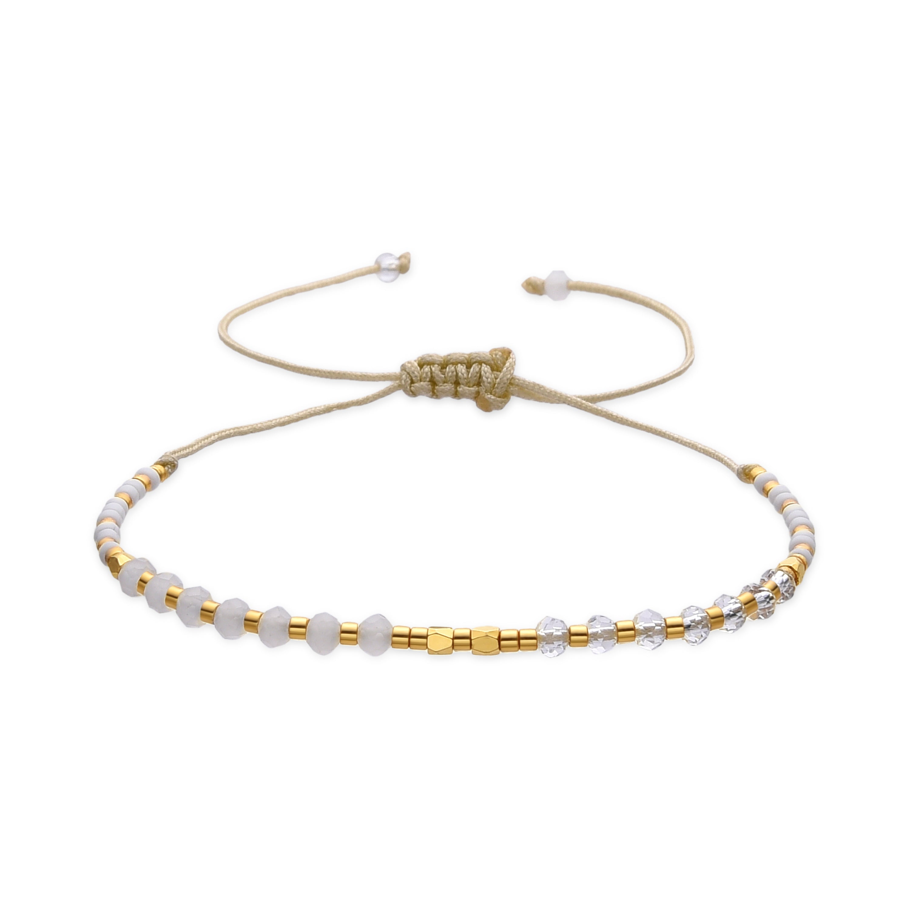 Black Crystal Bracelet with 18k Gold Finish - Anlako