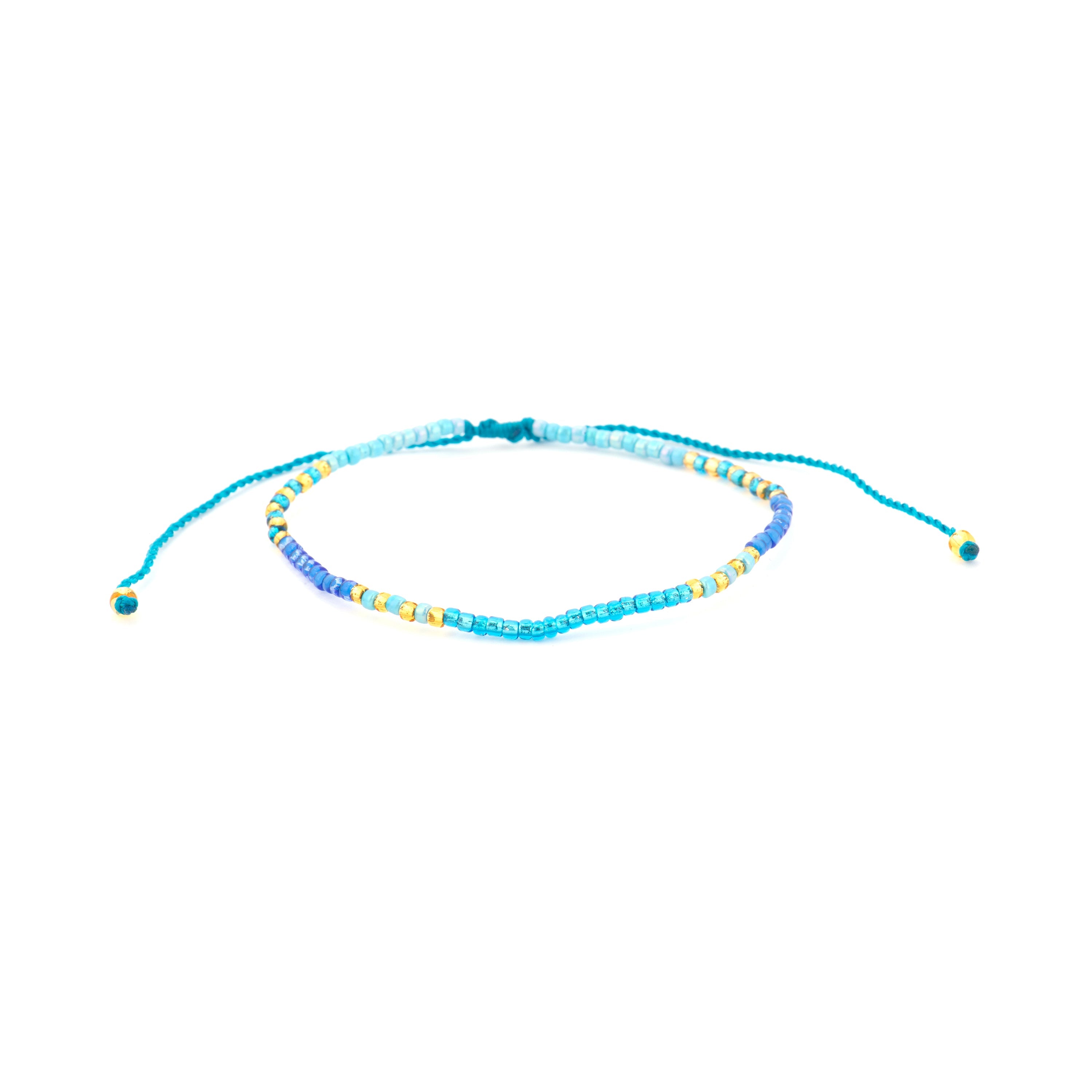 18k yellow gold and blue resin finish bracelet - Lisira