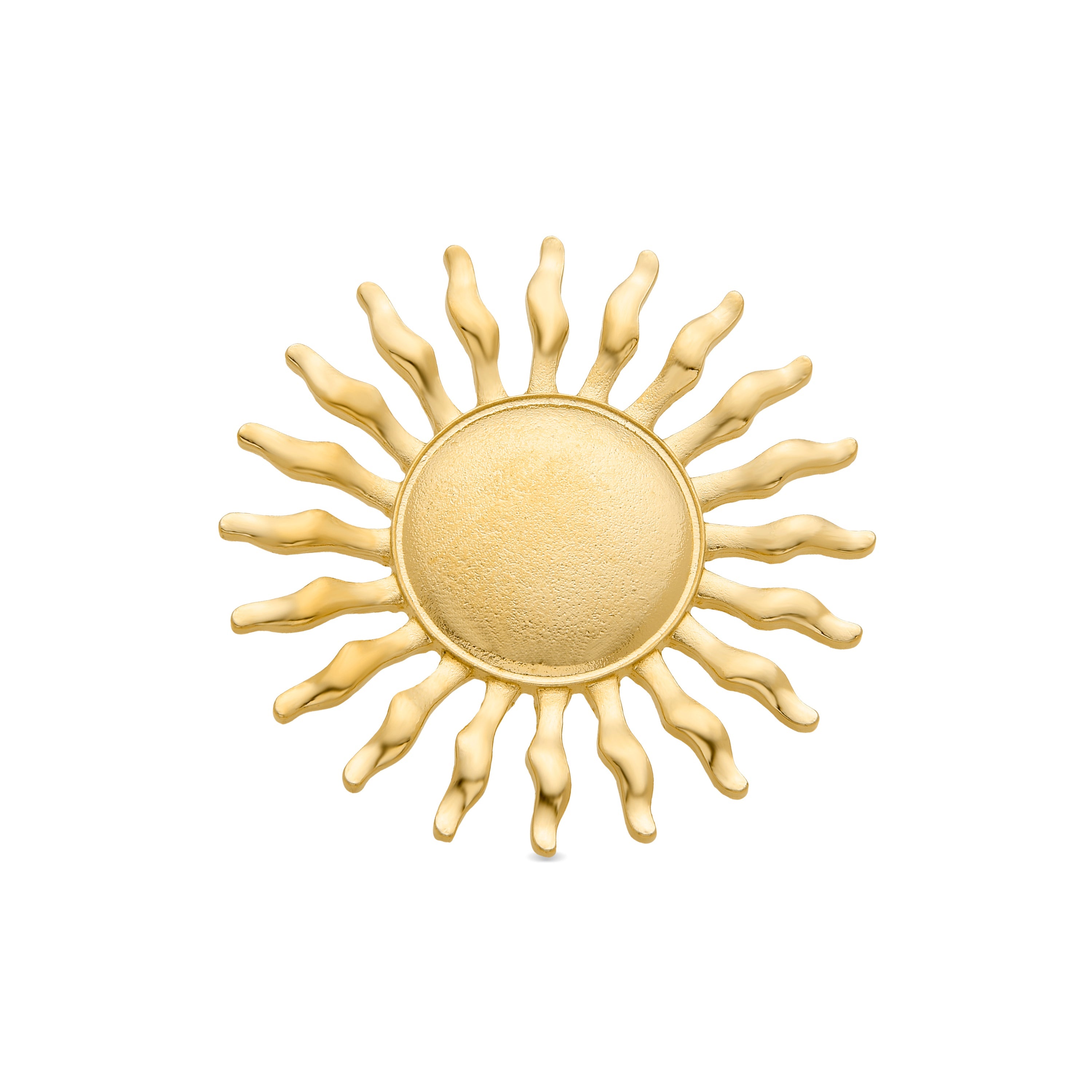 18K yellow gold finished brooch - Hinya