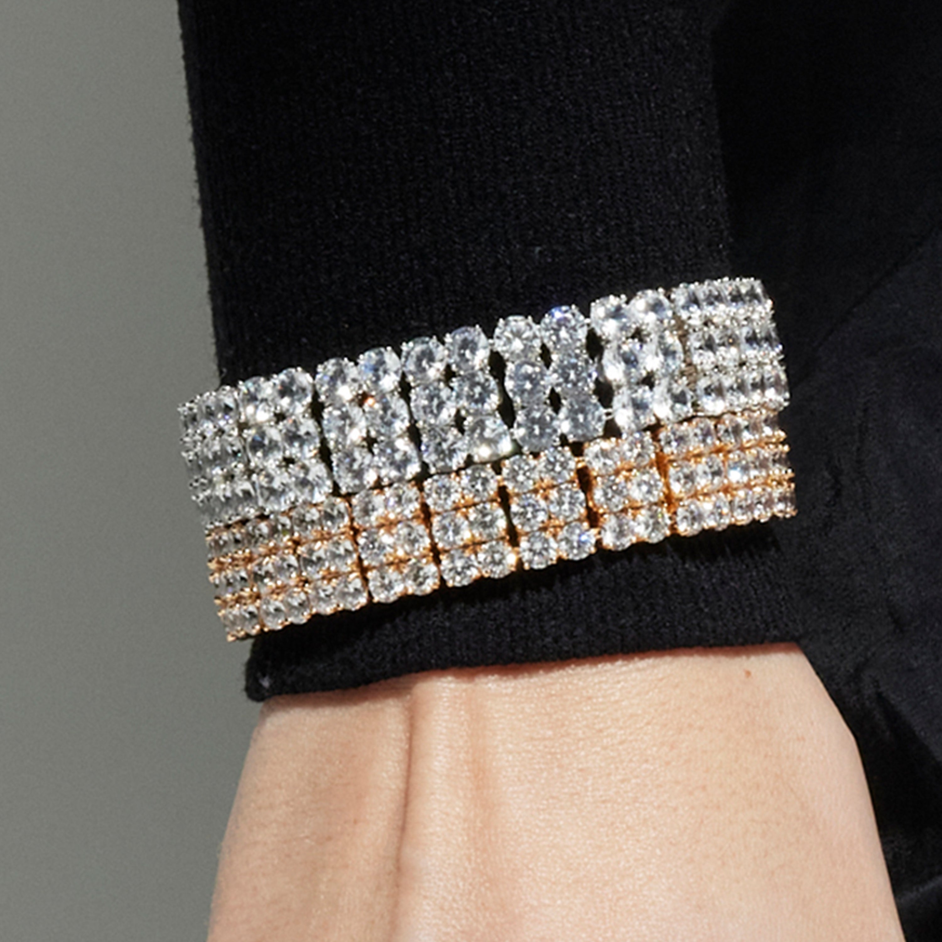 Bracelet with brilliant zirconia in 18k gold finish - Uriom