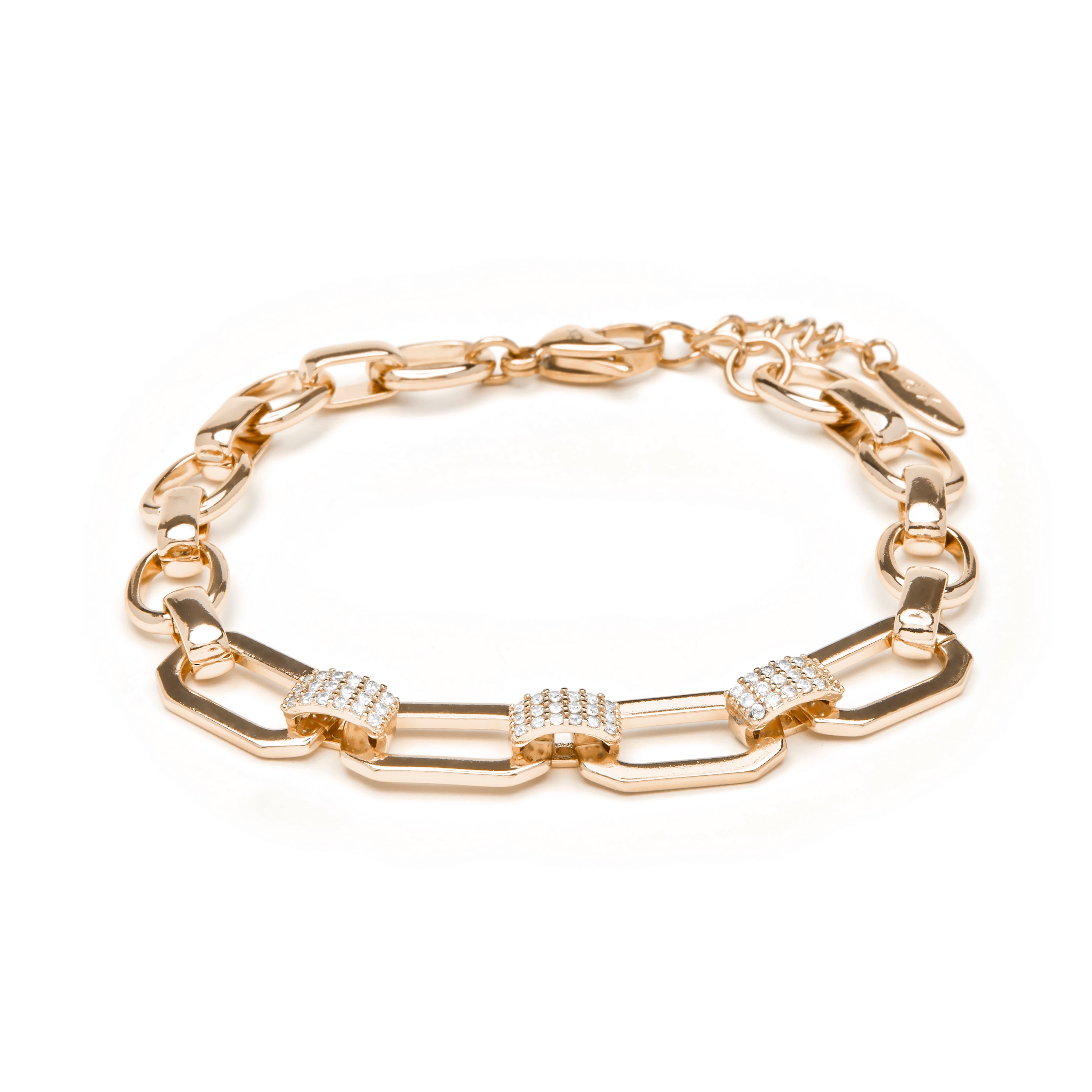 18k yellow gold finish bracelet with brilliant zirconia - Askev