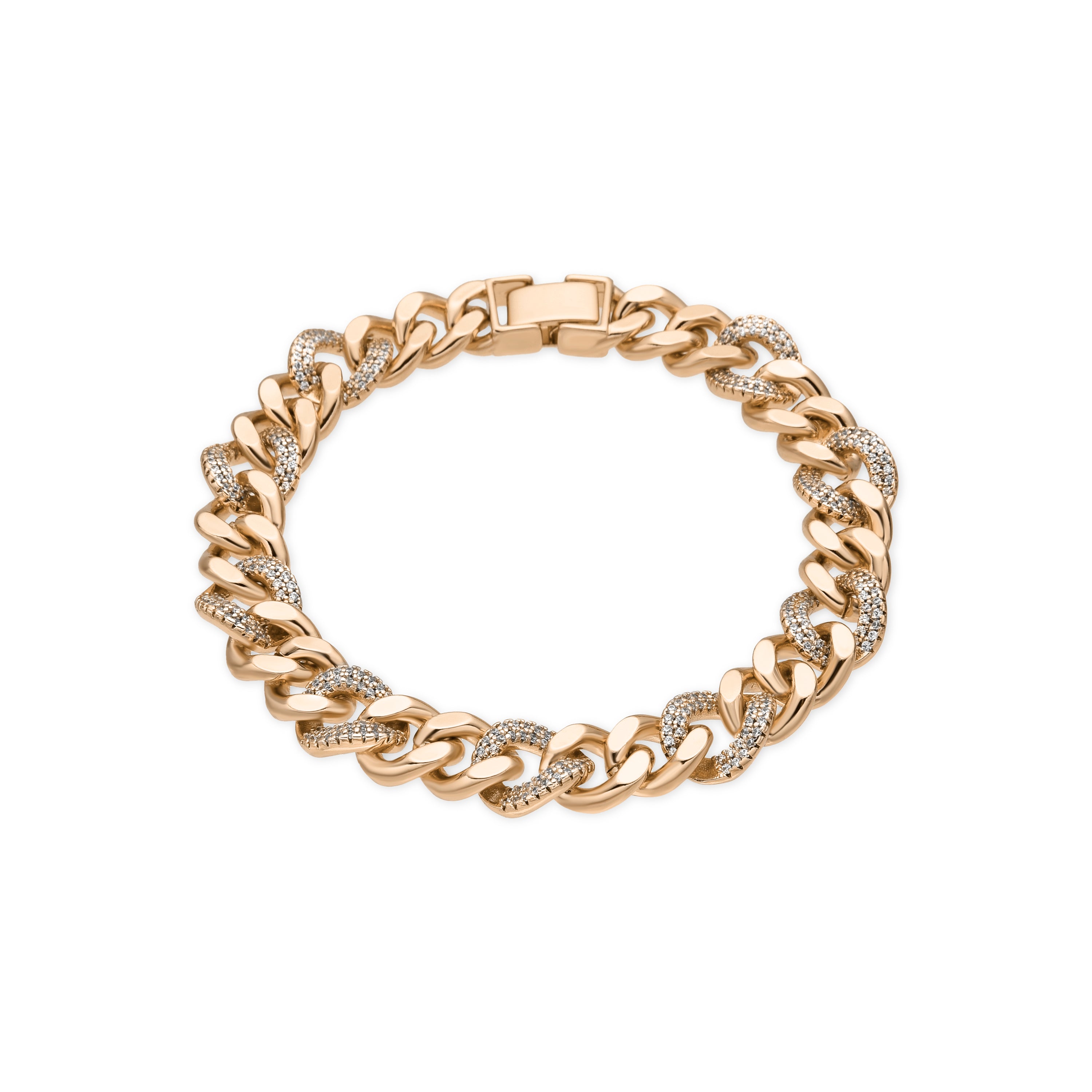 18k yellow gold finish bracelet with brilliant zirconia - Sarva