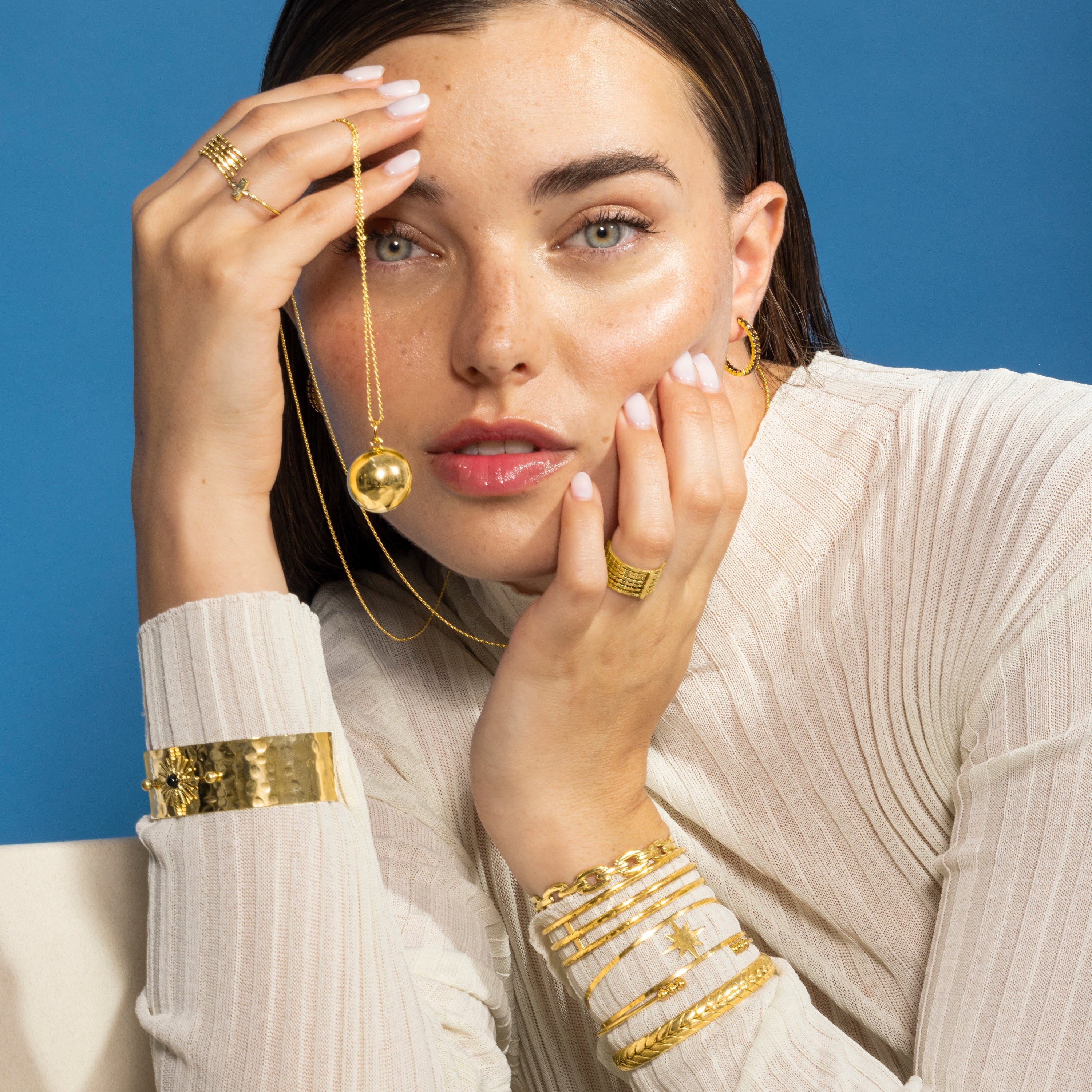 18K yellow gold finished bracelet - Tyrod