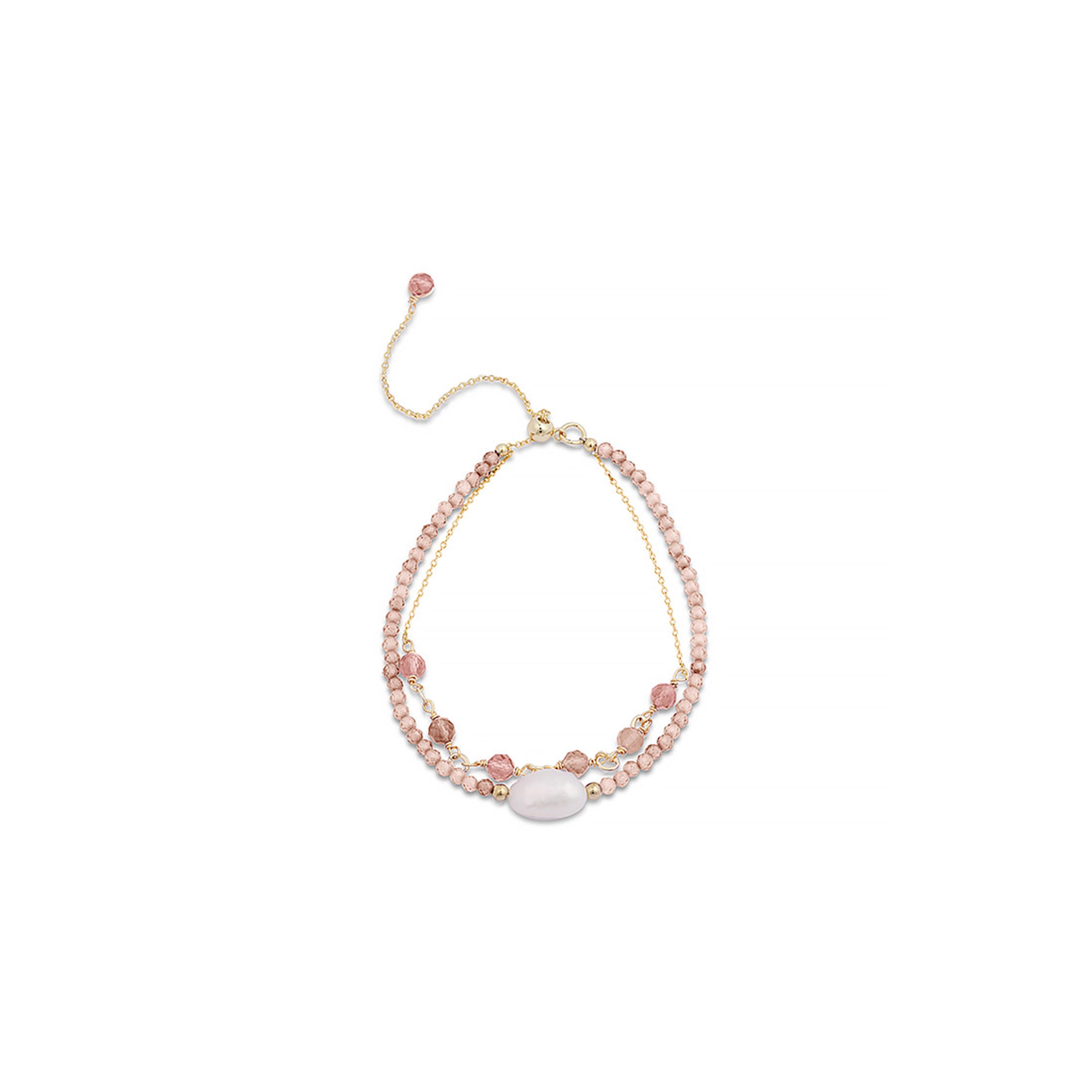 Champagne Zirconia Bracelet Finished in 18K Yellow Gold - Ekhao