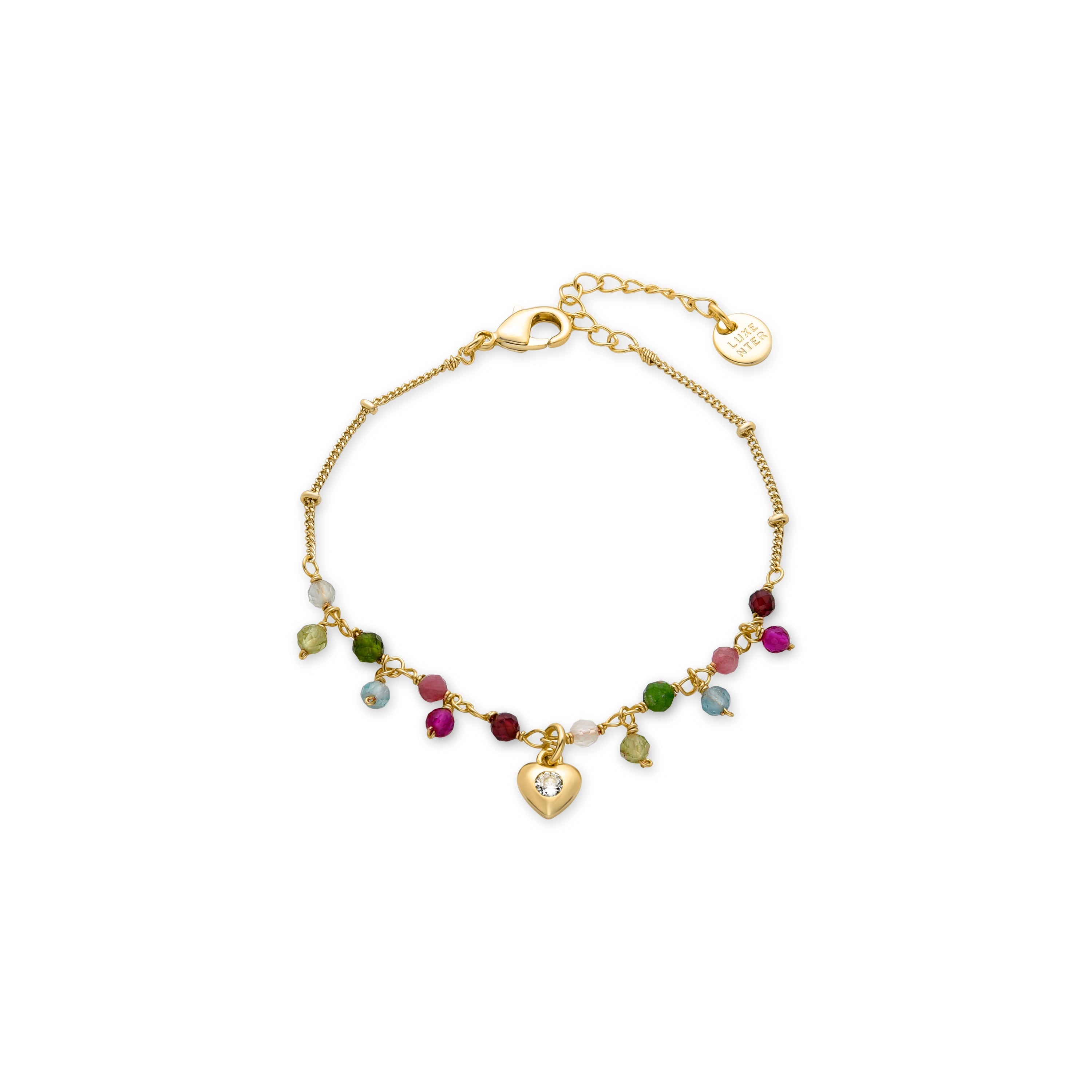 Purple Crystal Bracelet finished in 18K yellow gold - Wyrm