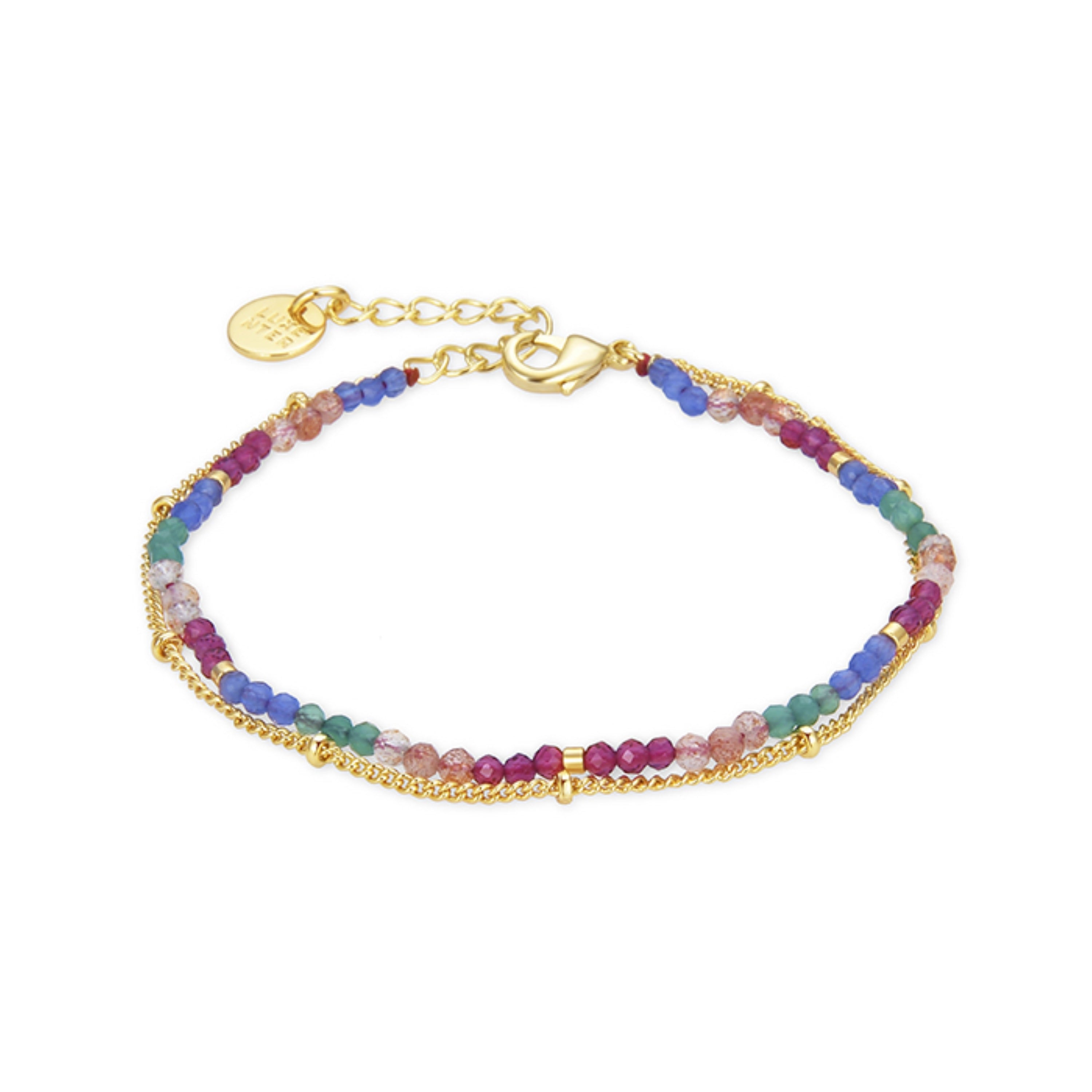Multicolor Crystal Bracelet finished in 18K yellow gold - Aiel