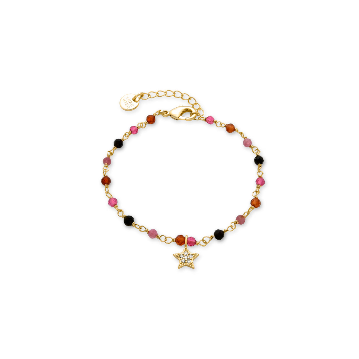 Multicolor Crystal Bracelet finished in 18K yellow gold - Ryfos