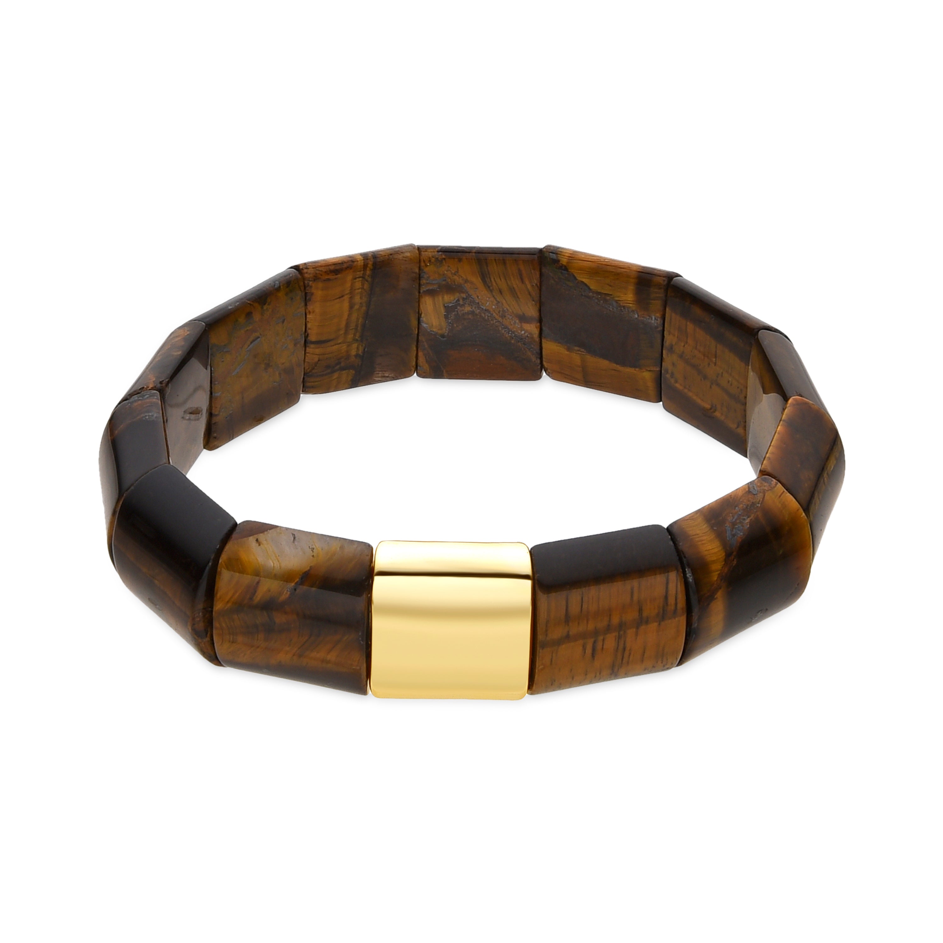 18k gold-finished Tiger's Eye bracelet - Olahte