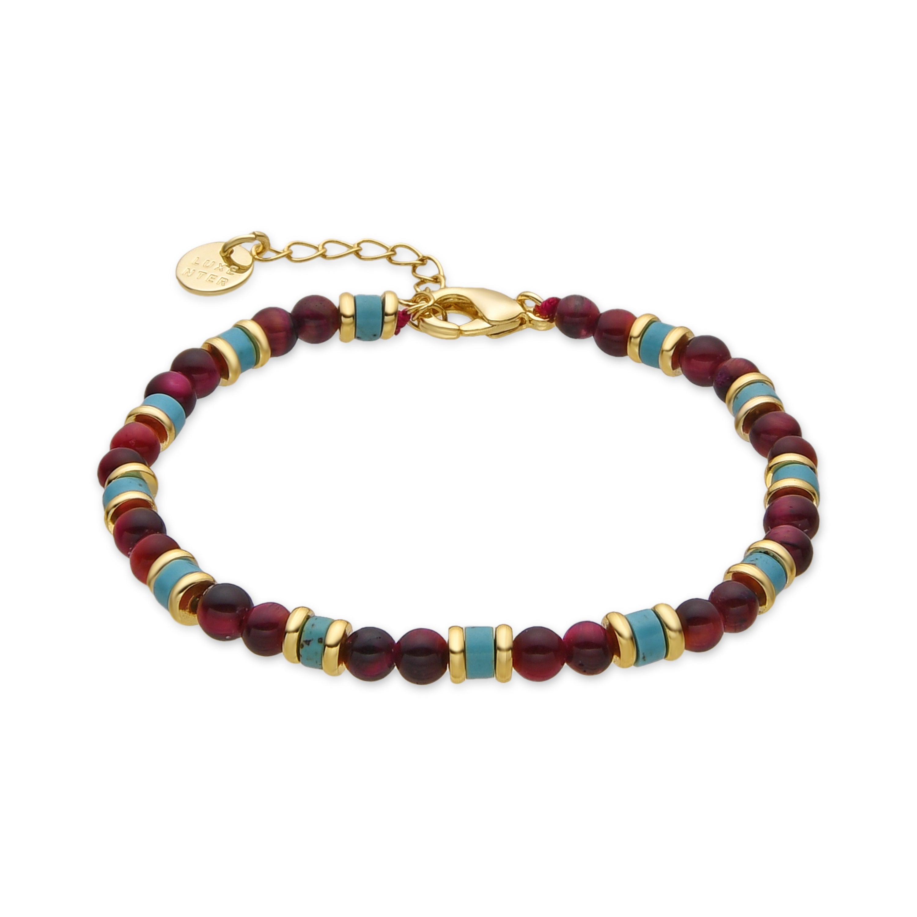 Multicolor Crystal Bracelet, 18k Gold Finish - Ney