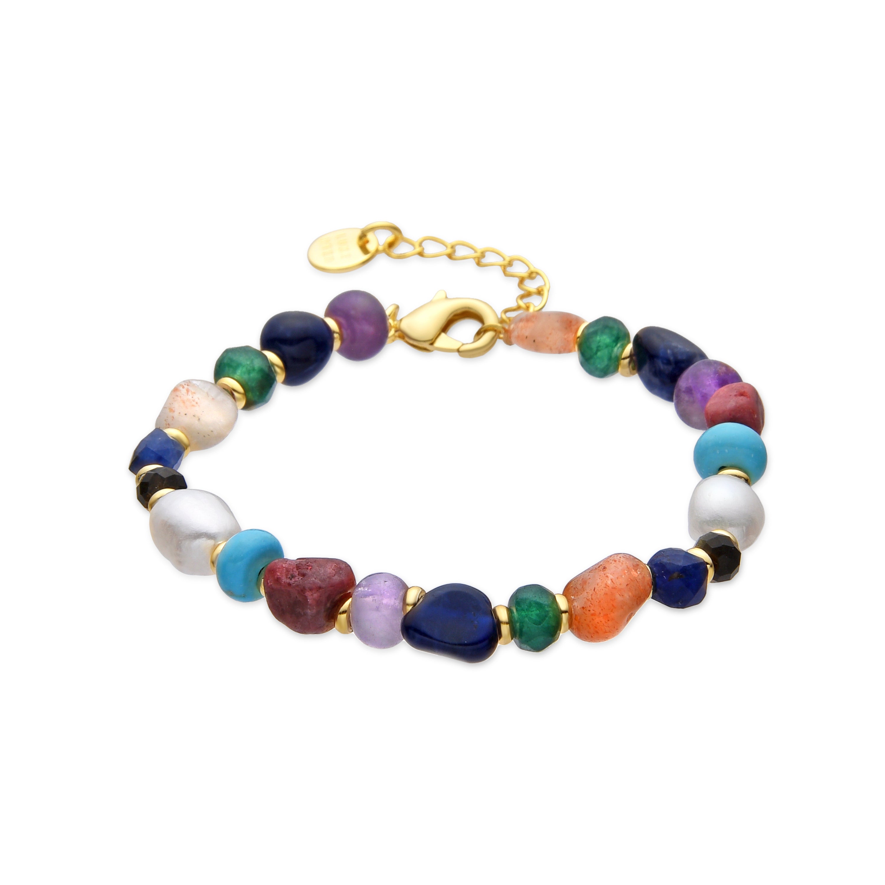 18k yellow gold finish bracelet with white pearl - Umavi