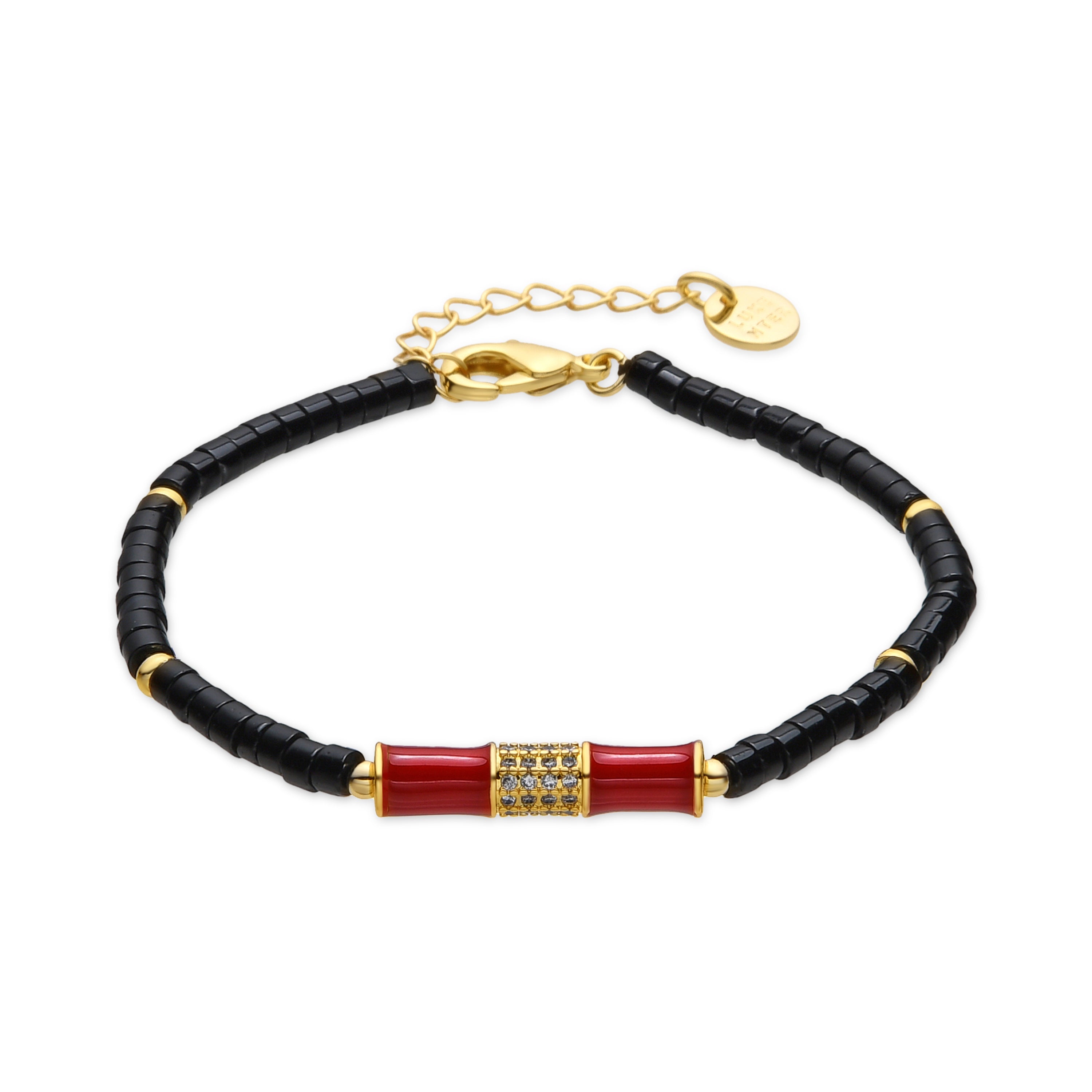 18k yellow gold and onyx finish bracelet - Asmi