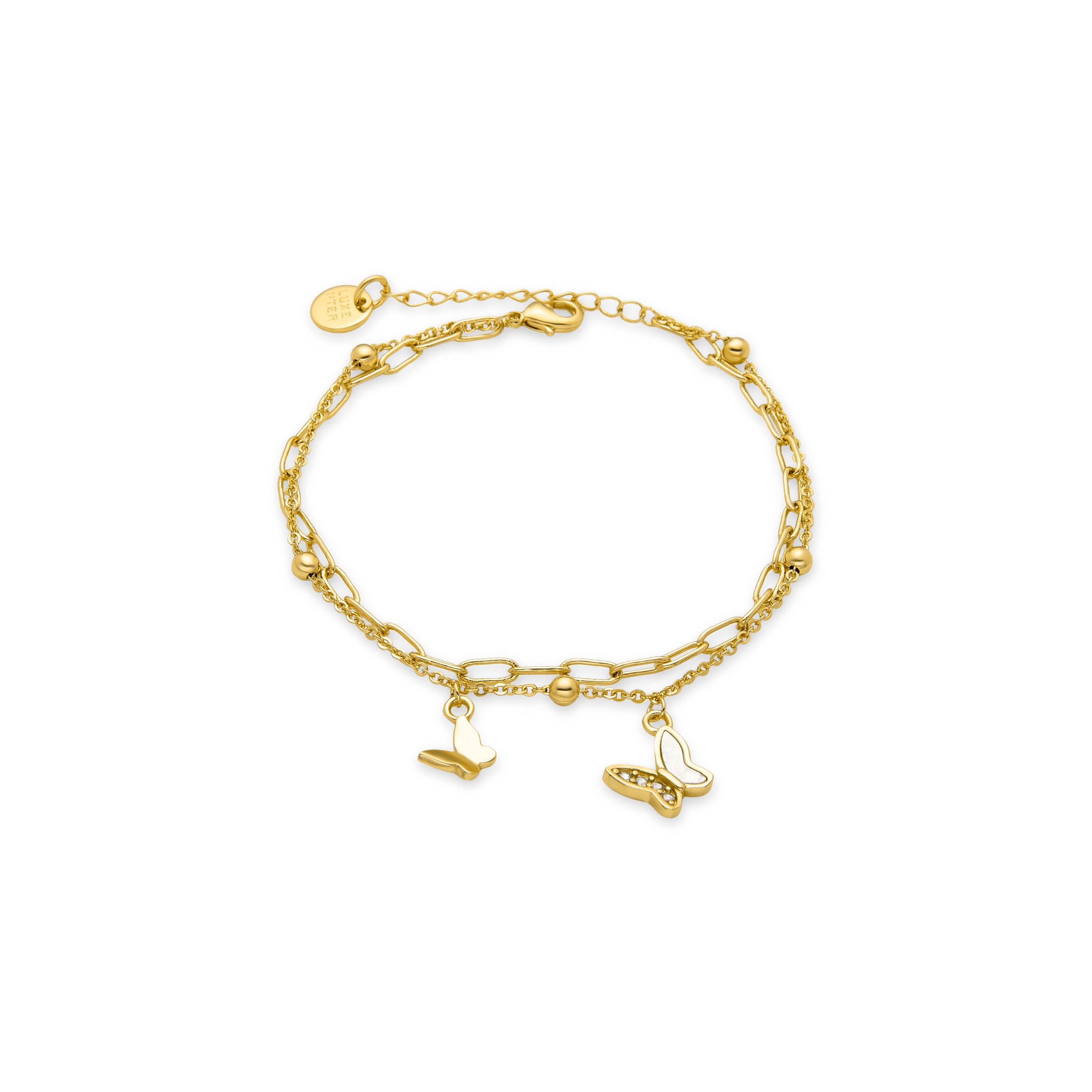 Brilliant Zirconia Bracelet finished in 18K yellow gold - Tiek
