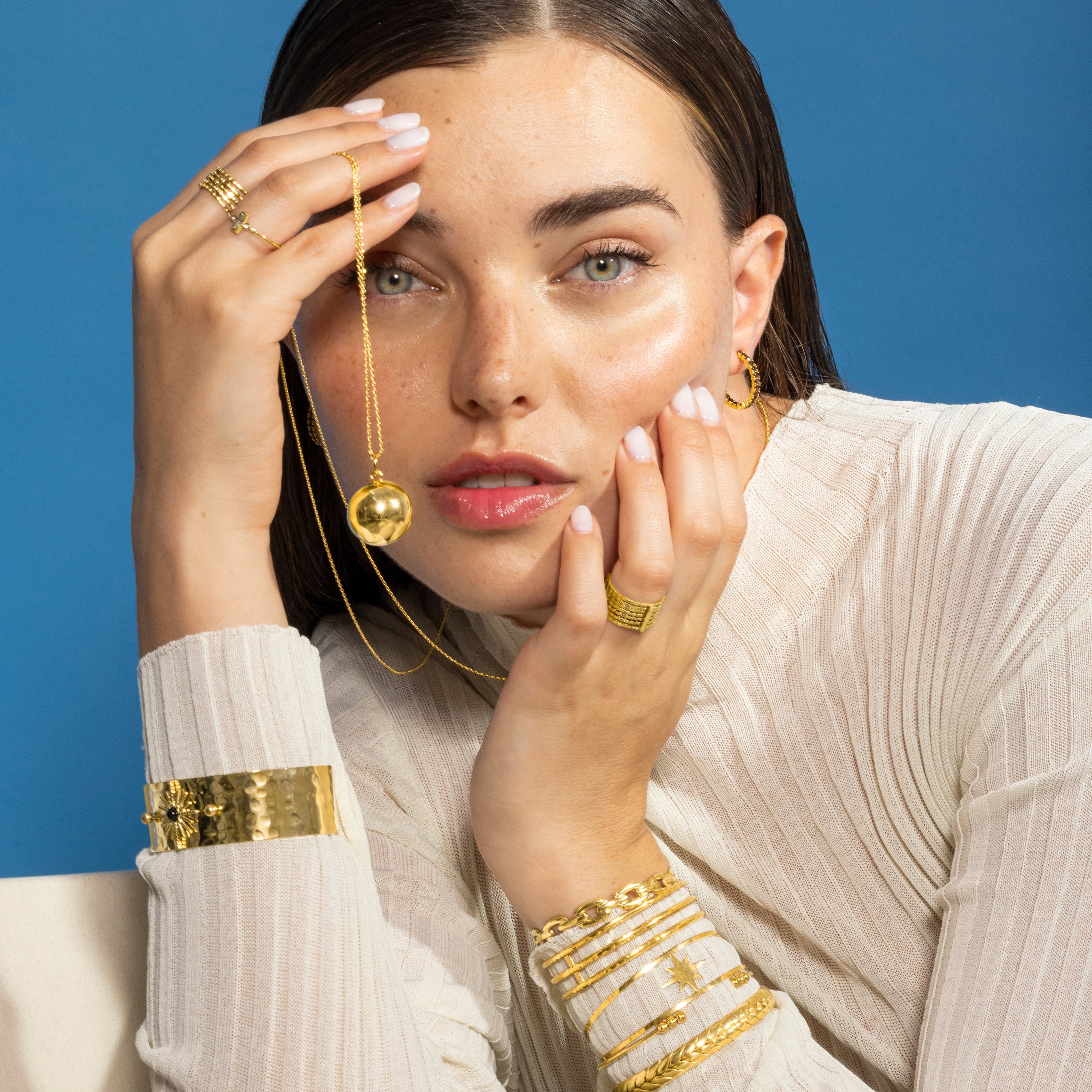 18K yellow gold finished bracelet - Waeu