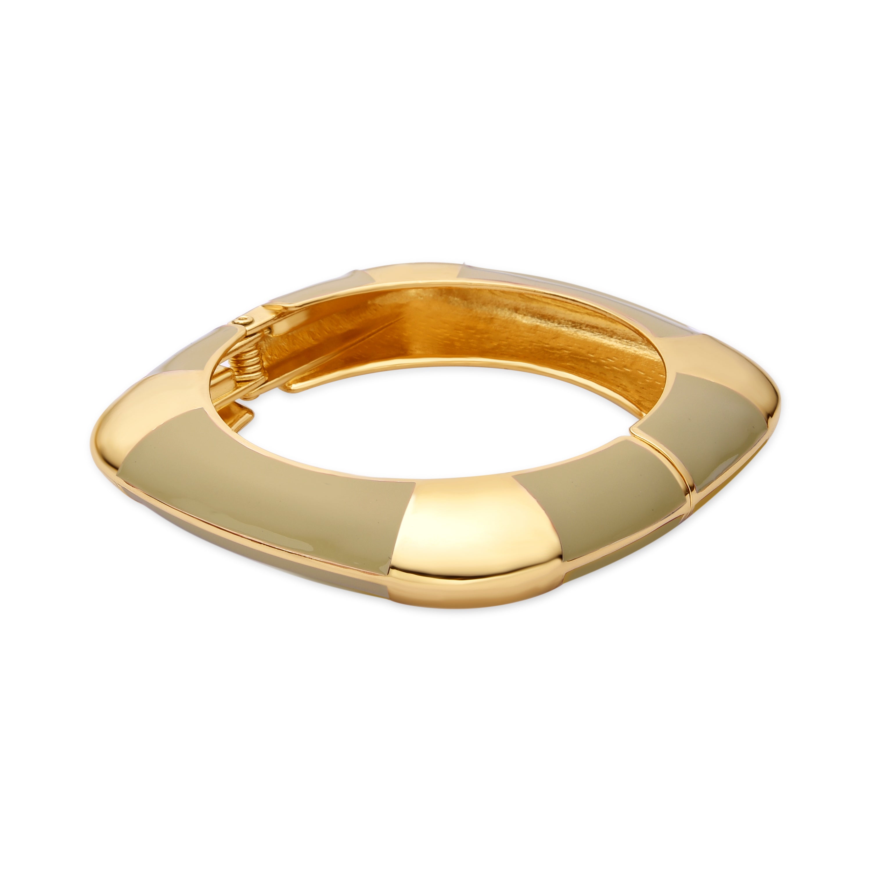 18k yellow gold and brown lacquer finish bracelet - Souda