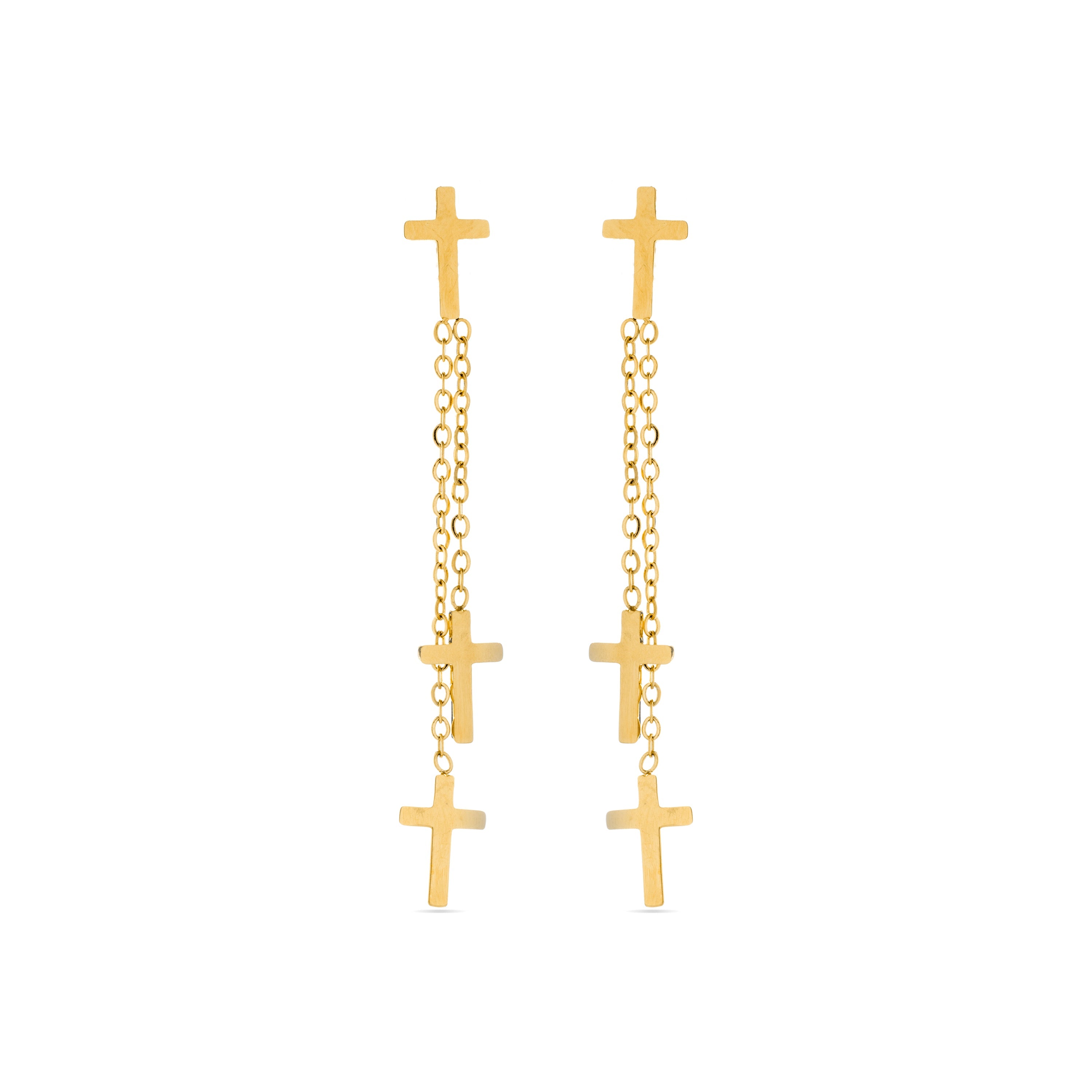 Pendientes acabados en oro amarillo 18K - Myas