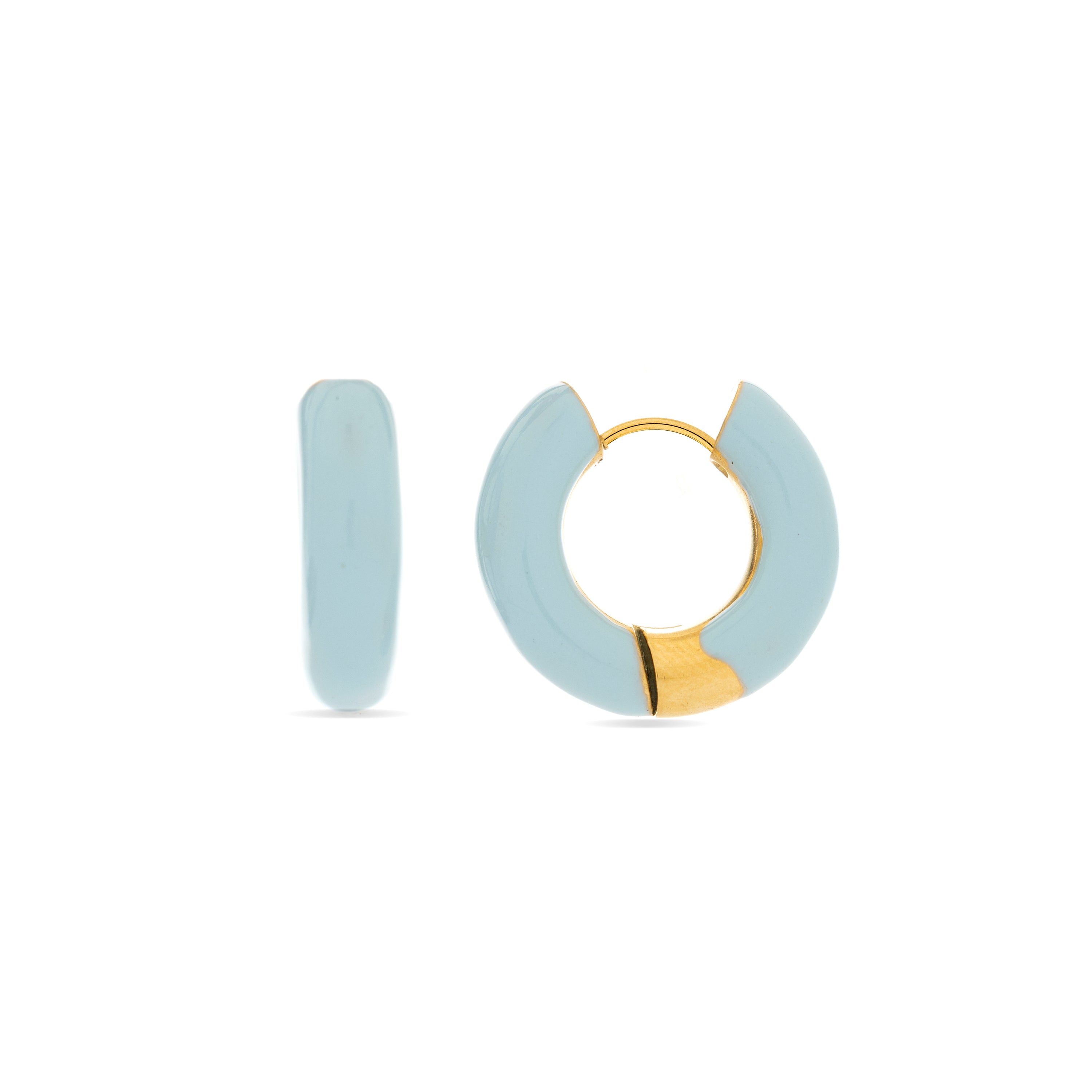 Pendientes acabados en oro amarillo 18K - Raki