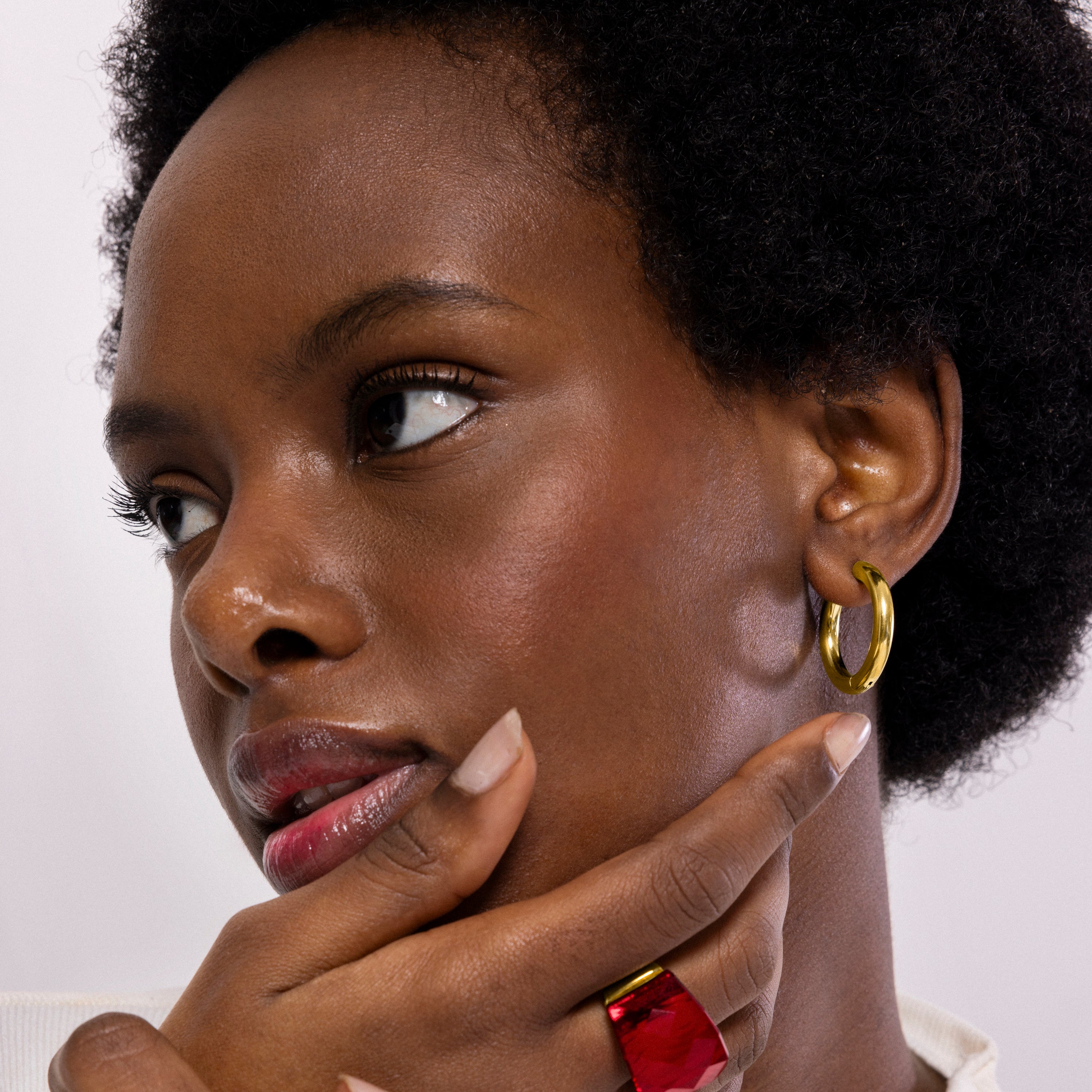Earrings finished in 18K yellow gold - Amyck