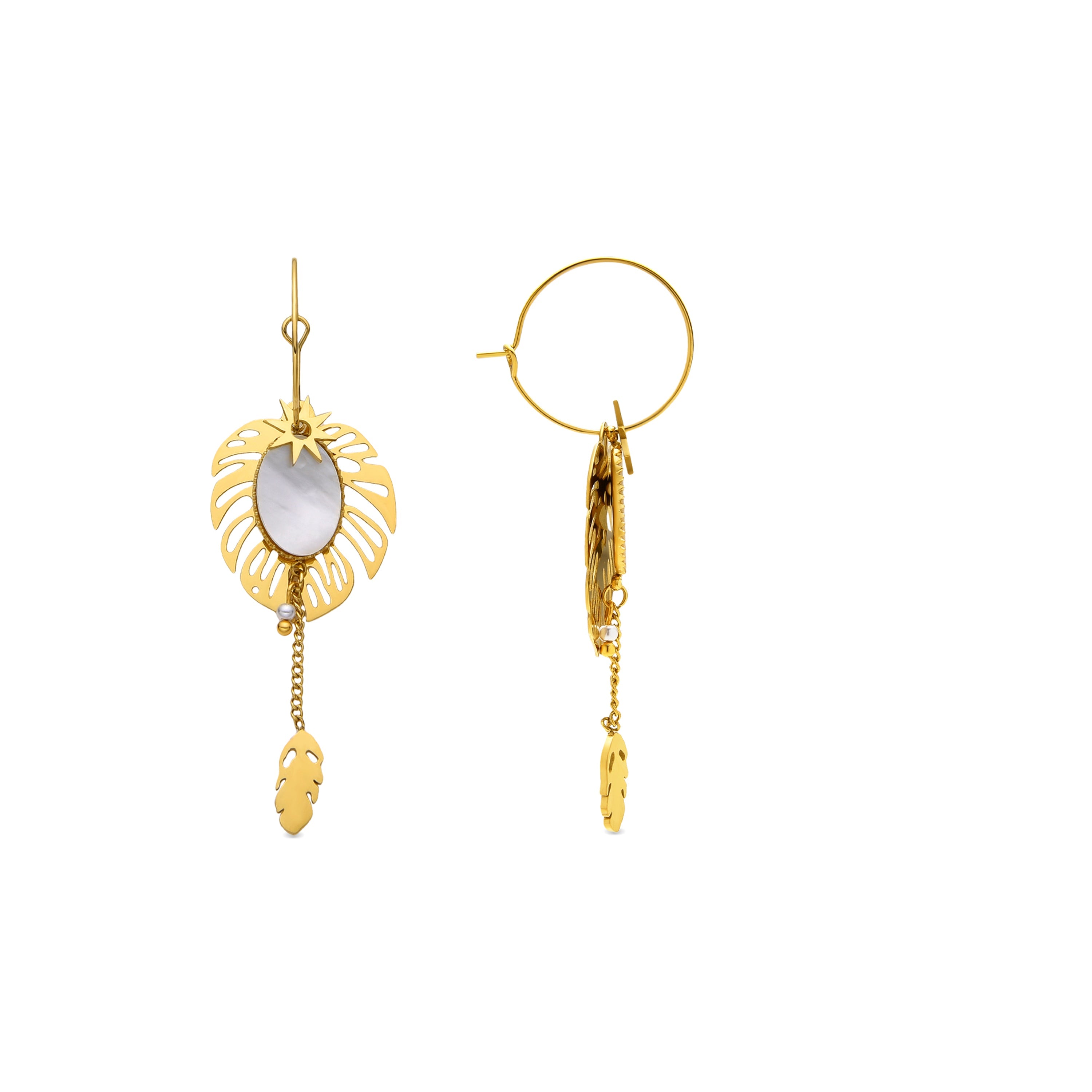 18k gold-finished earrings - Daklau