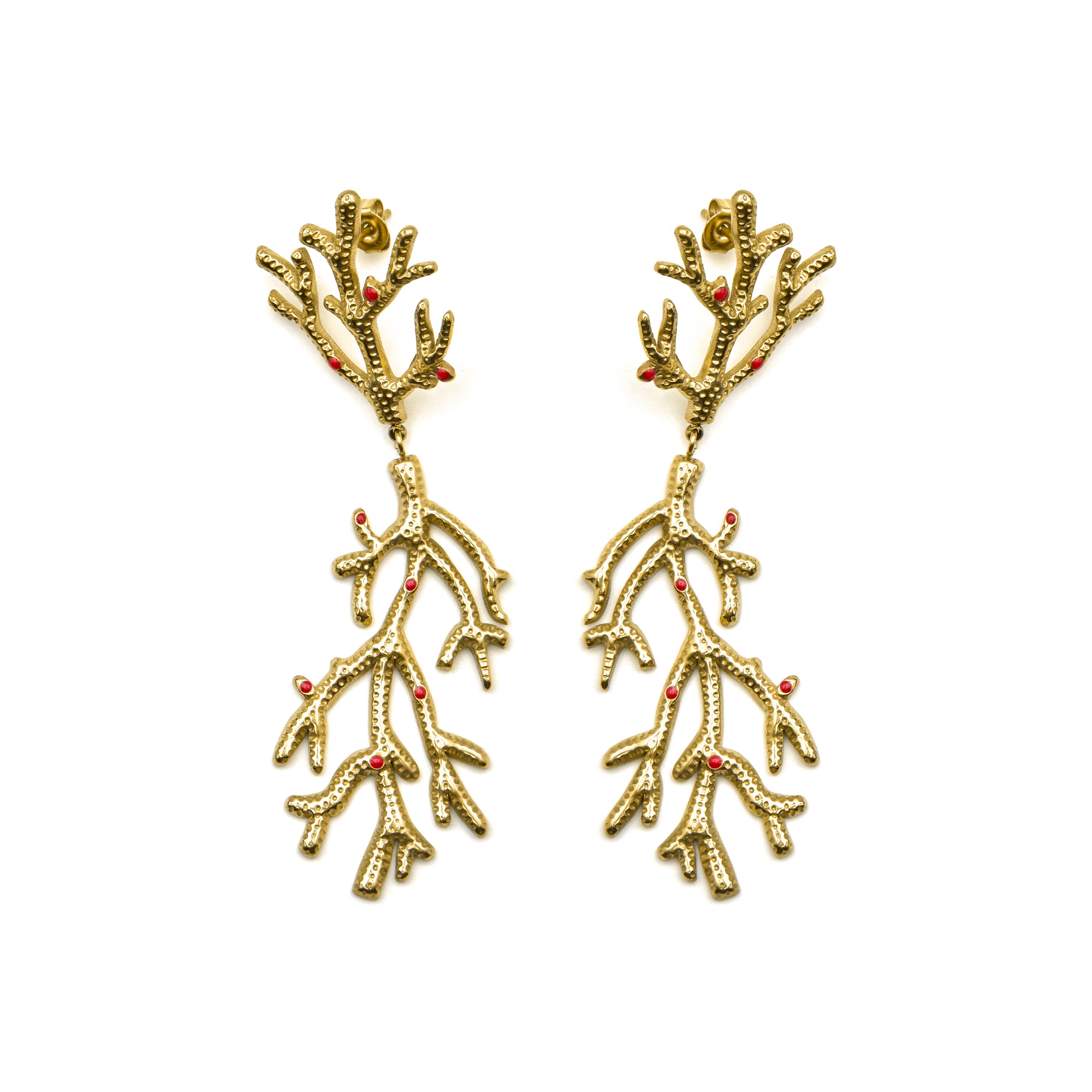 18k gold-finished earrings - Ikuzol