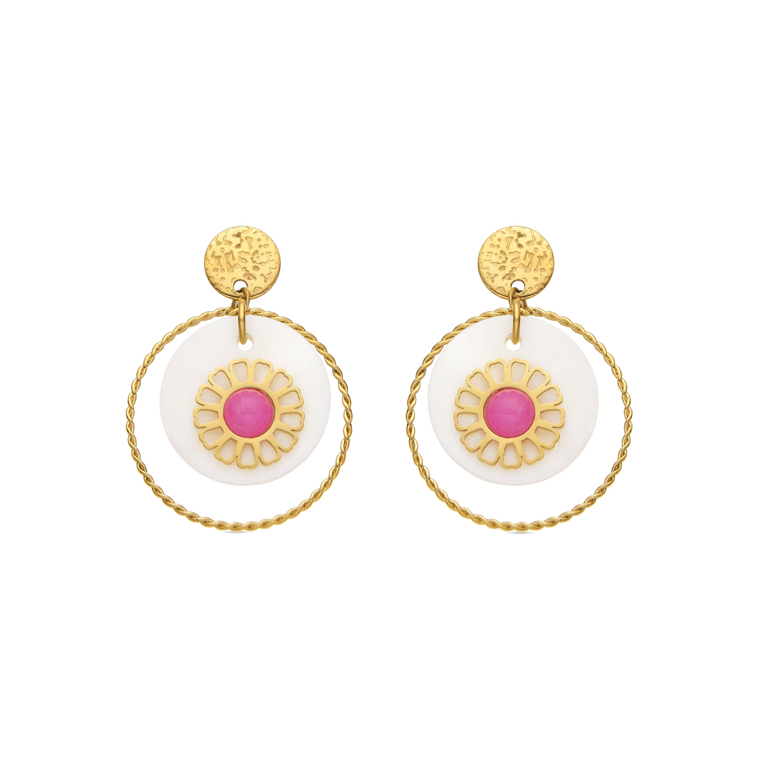 18k gold-finished earrings - Virat