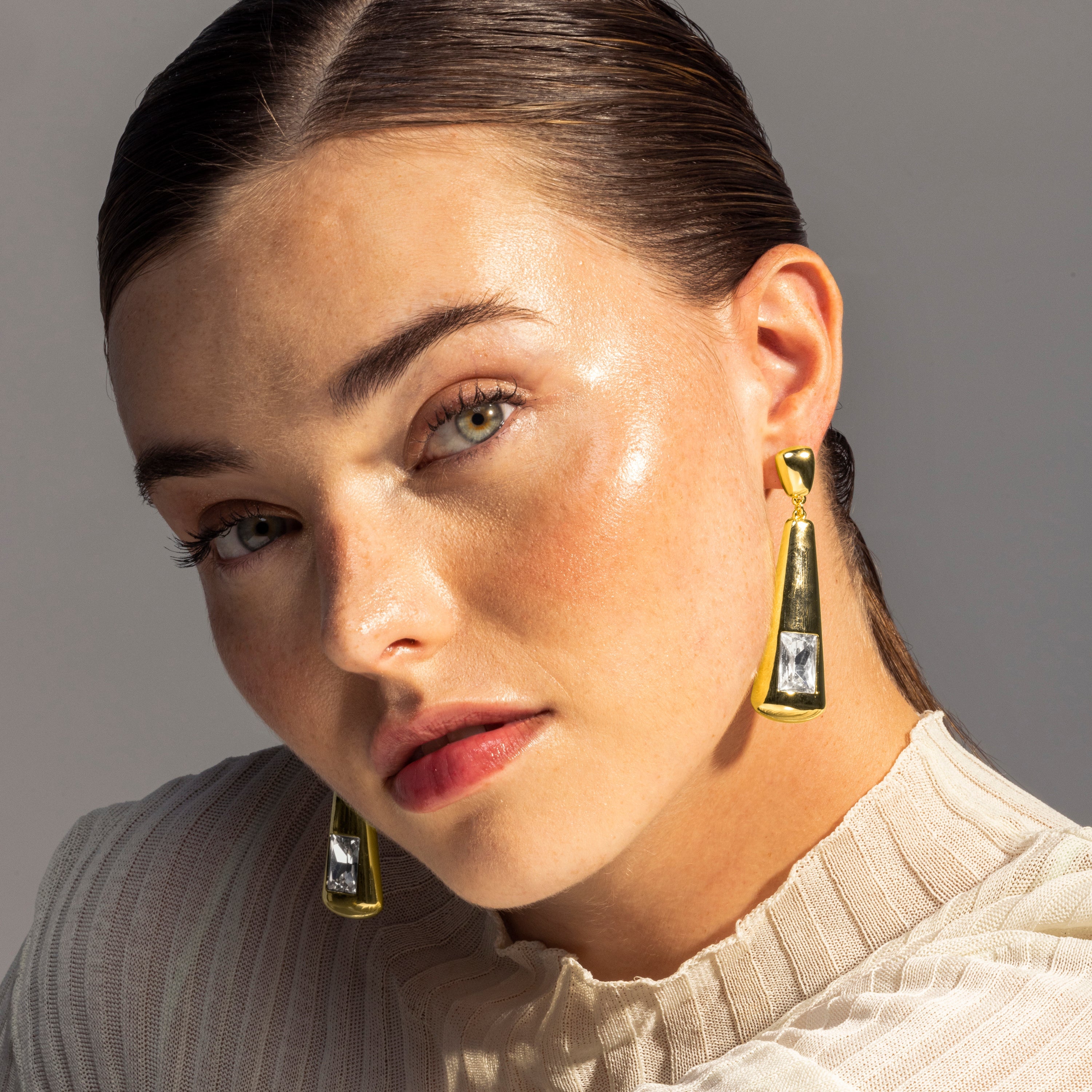 Earrings finished in 18K yellow gold - Mayate