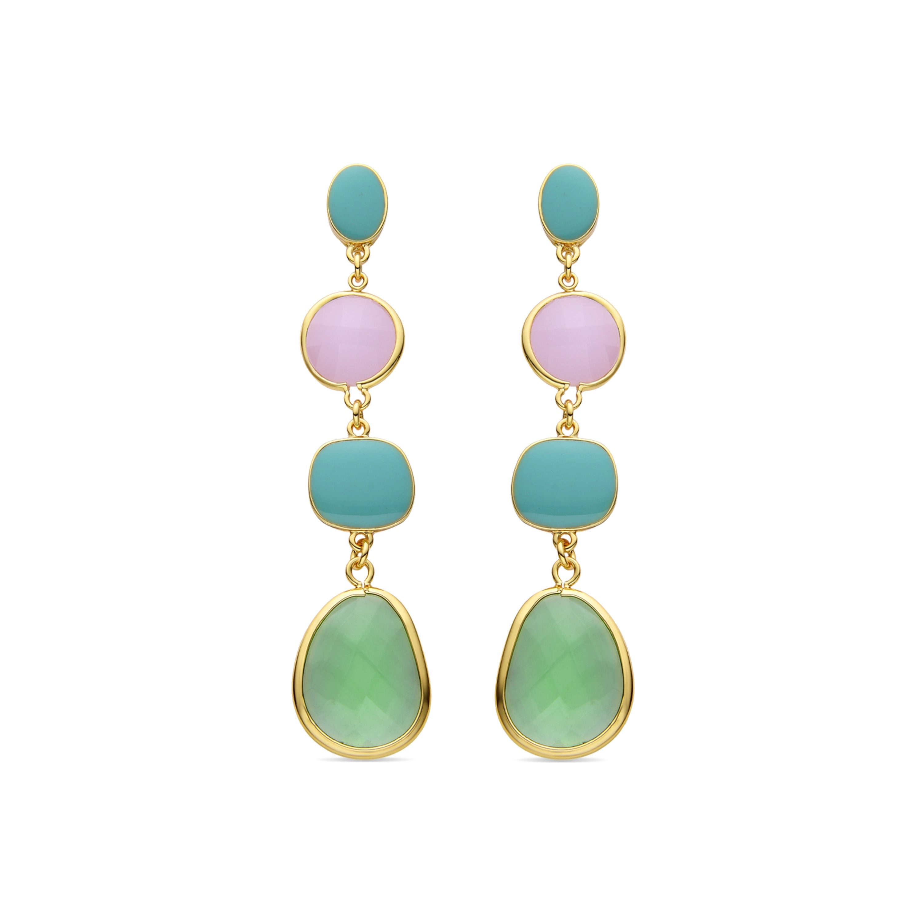 Earrings finished in 18K yellow gold - Sitin