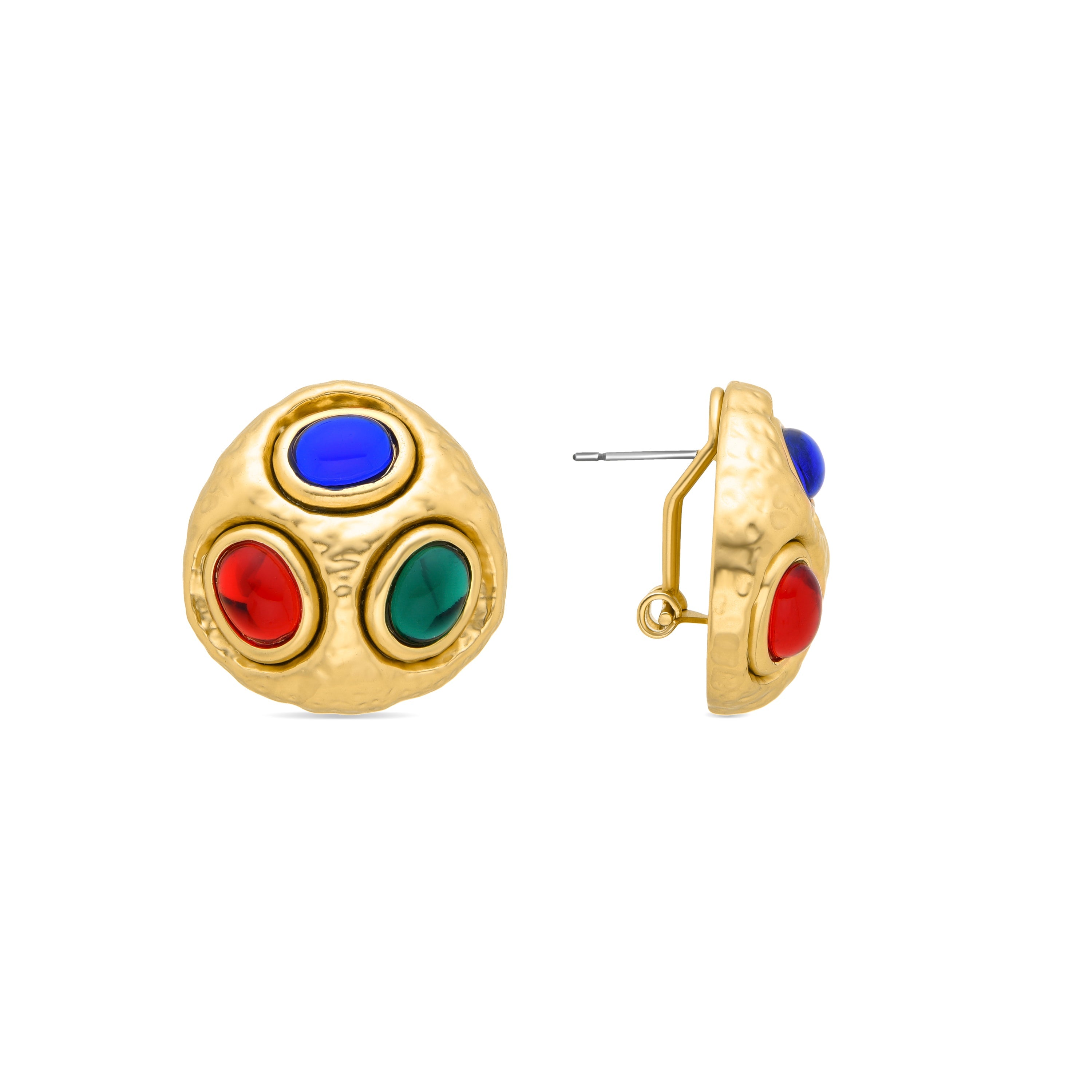 Earrings finished in 18K yellow gold - Zupox