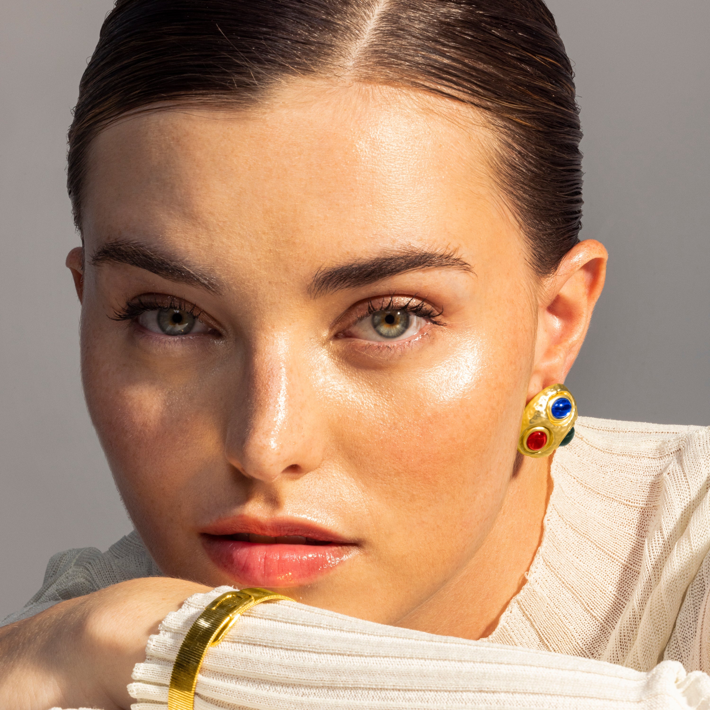 Earrings finished in 18K yellow gold - Zupox
