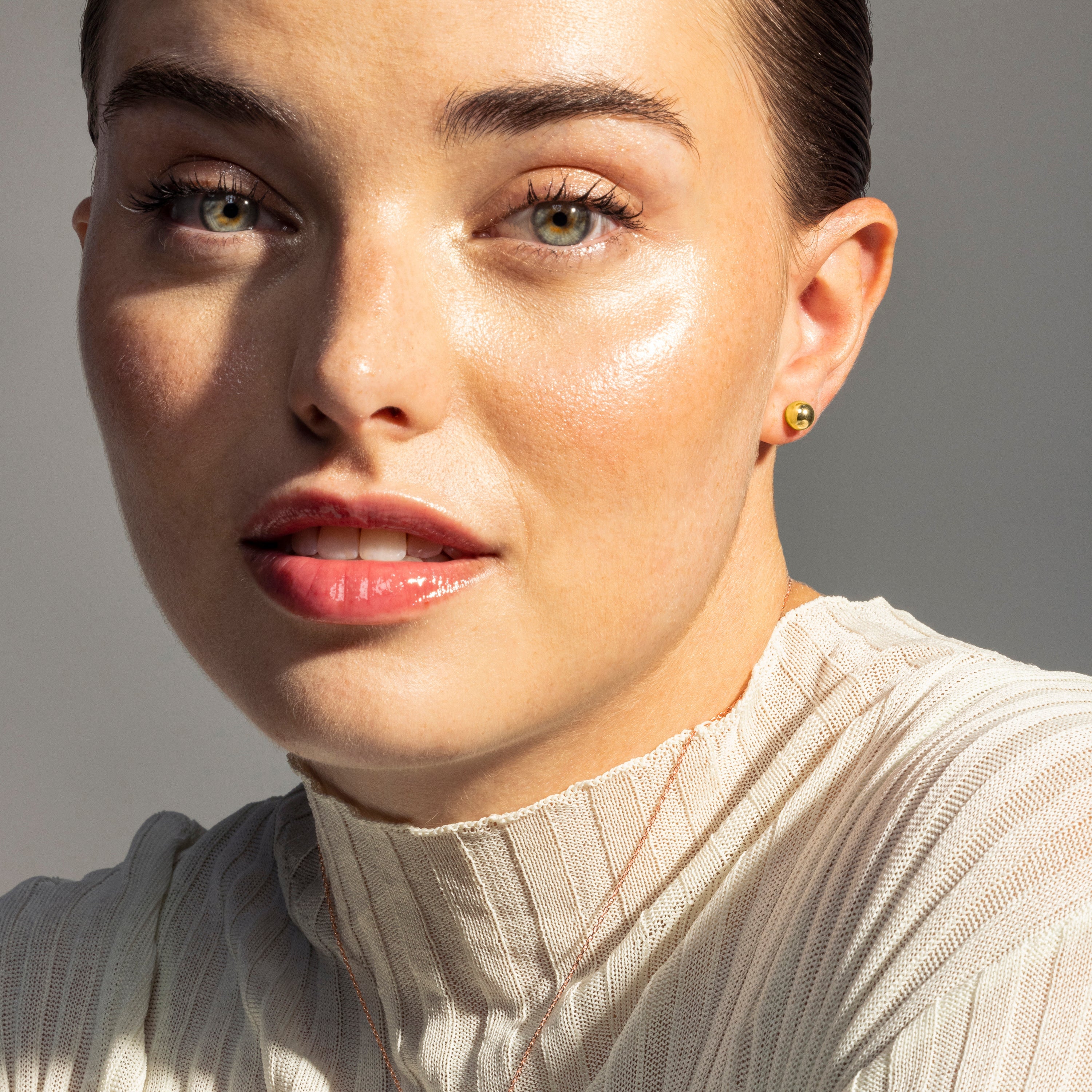 18K gold-finished earrings - Gnis