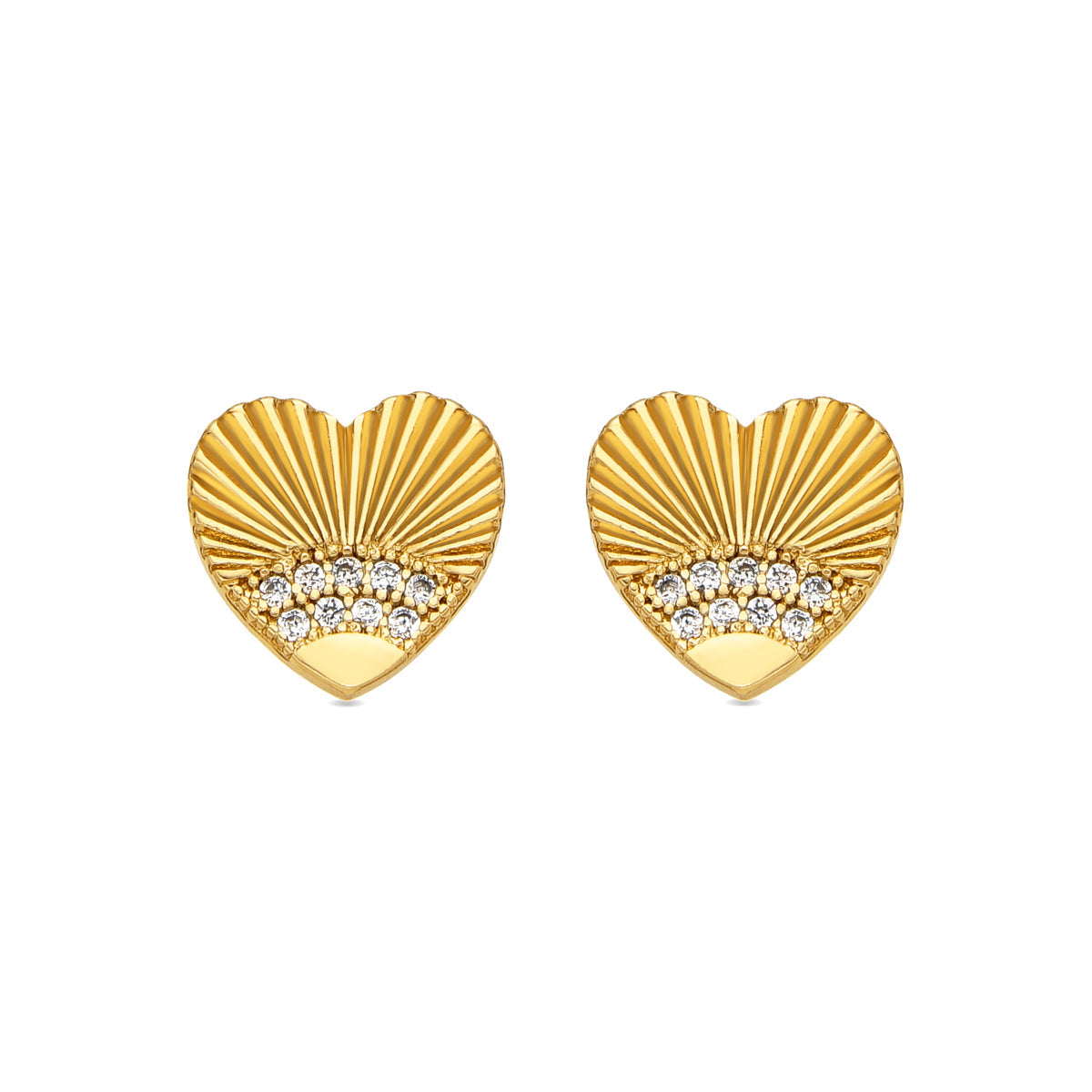 Pendientes con Circonita Brillante acabado oro 18k - Kripo
