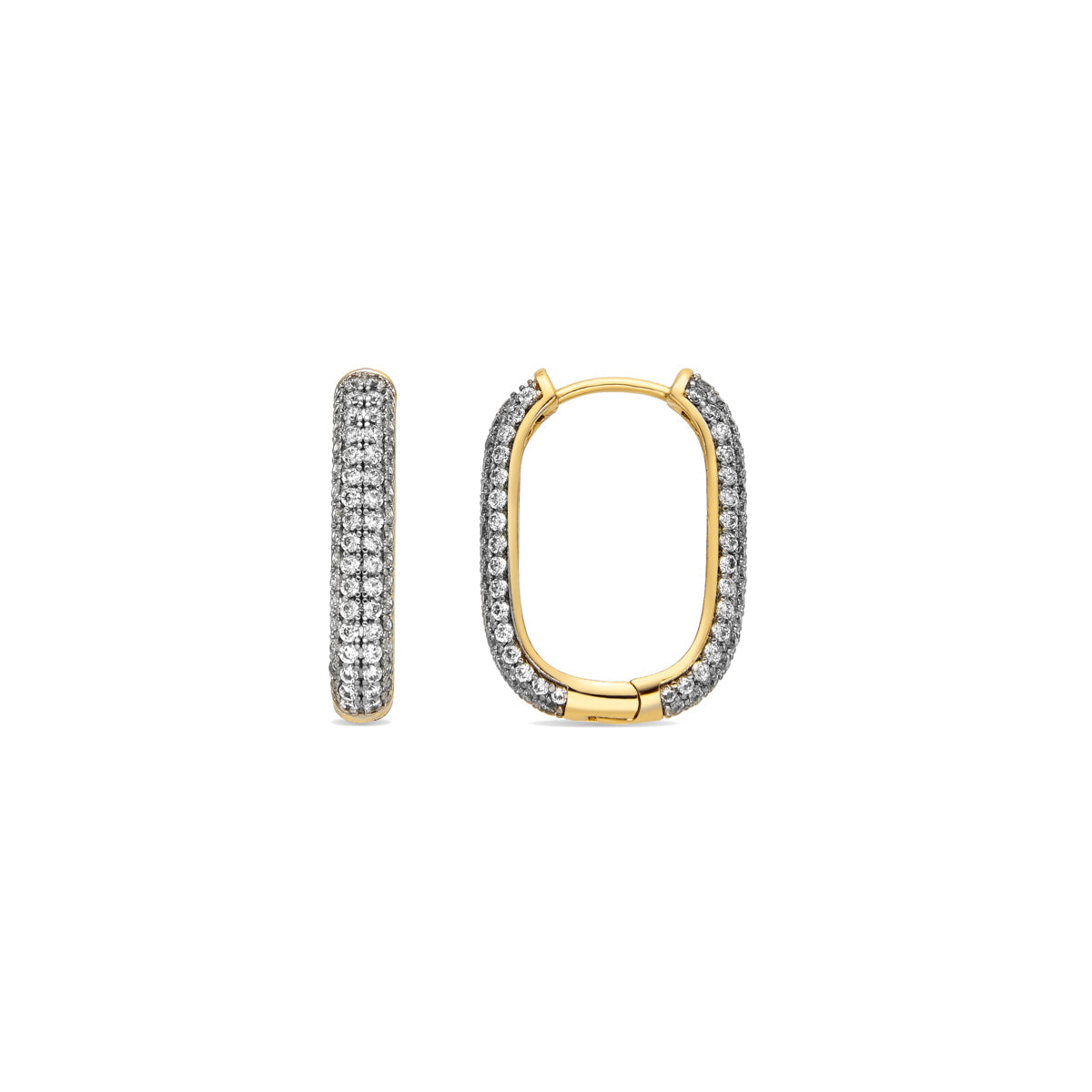 Pendientes con Circonita Brillante acabado oro 18k - Maykis