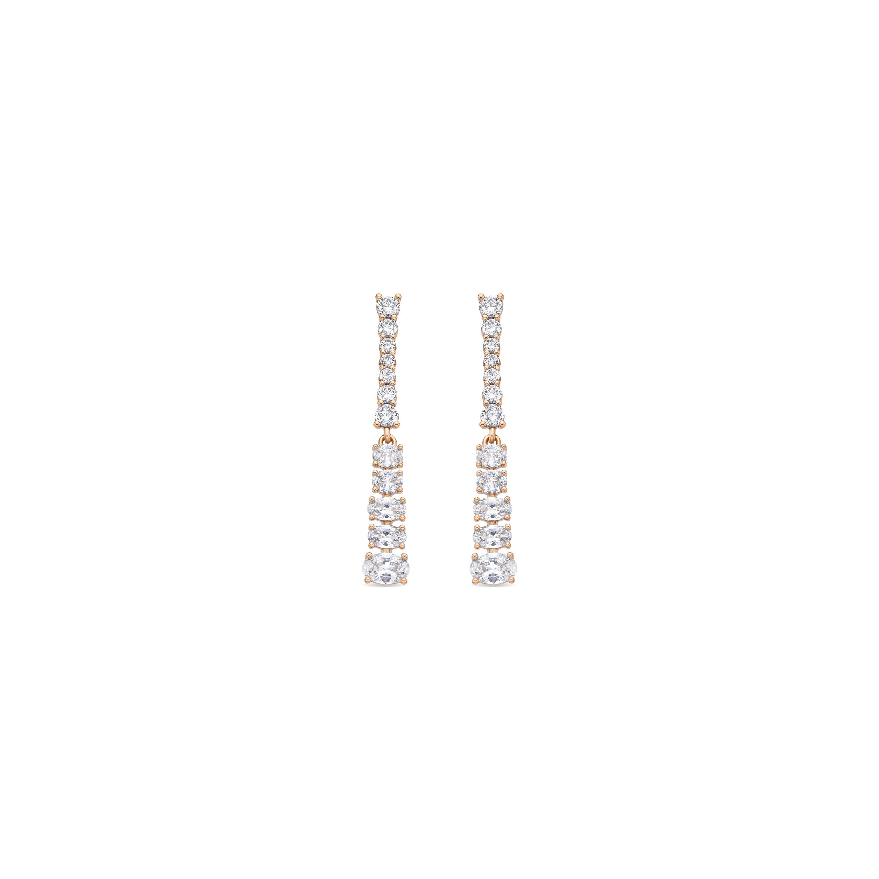 18k yellow gold finish earrings with brilliant zirconia - Raium
