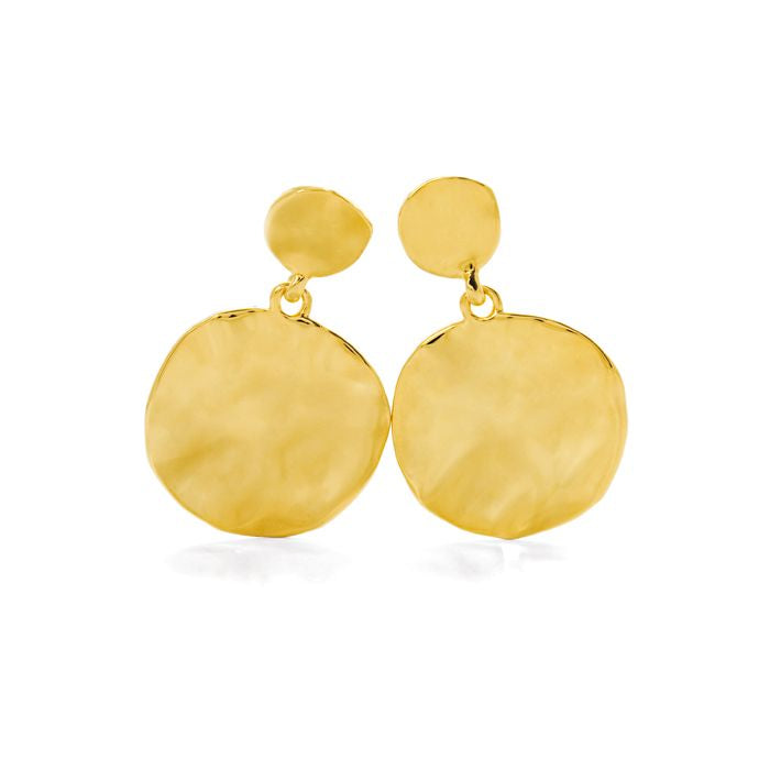 Pendientes acabados en oro amarillo 18K - Seriri