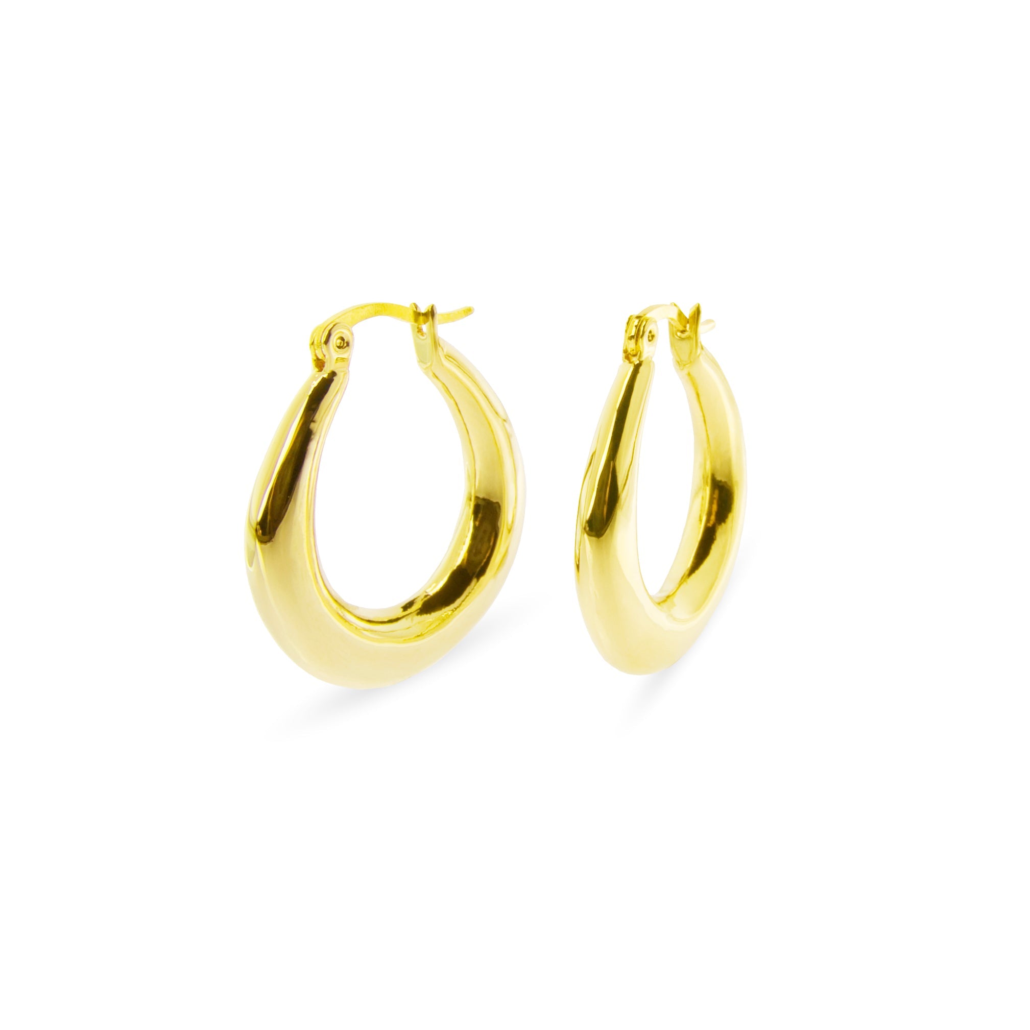 Earrings finished in 18K yellow gold - Oumy