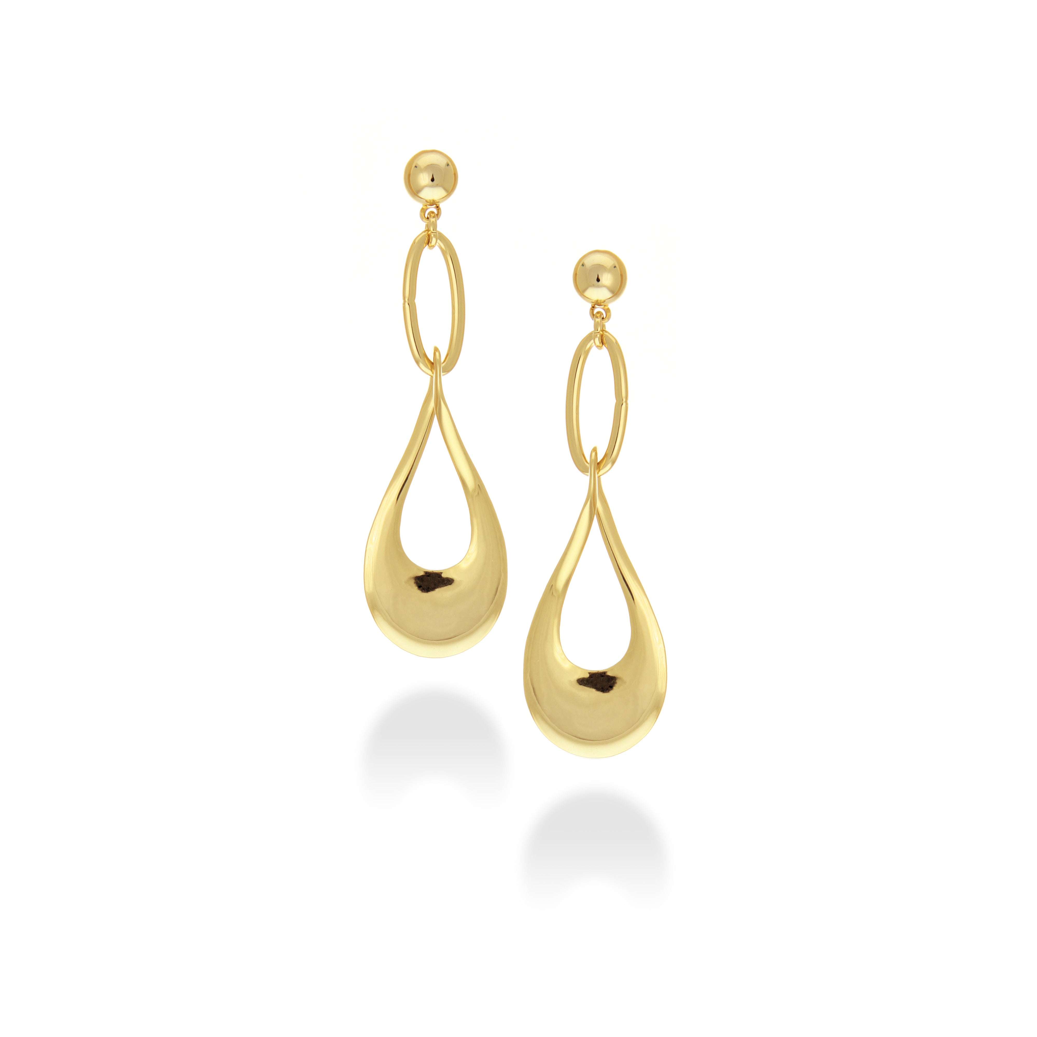 18K yellow gold finished earrings - Nkara