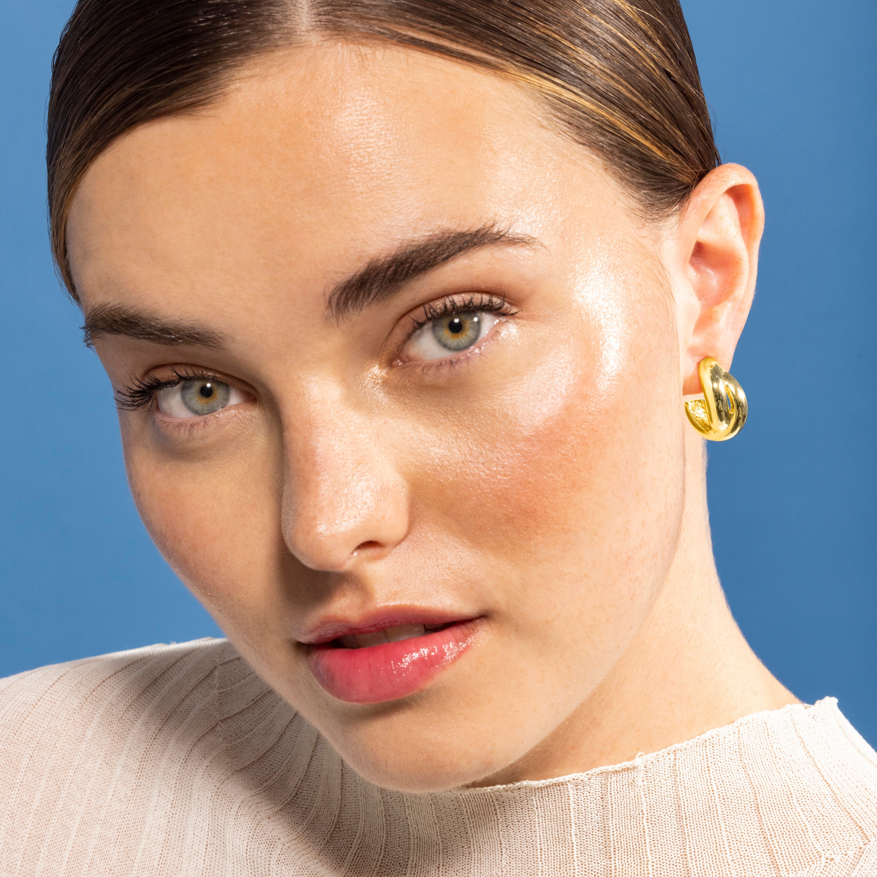 Earrings finished in 18K yellow gold - Zunduri