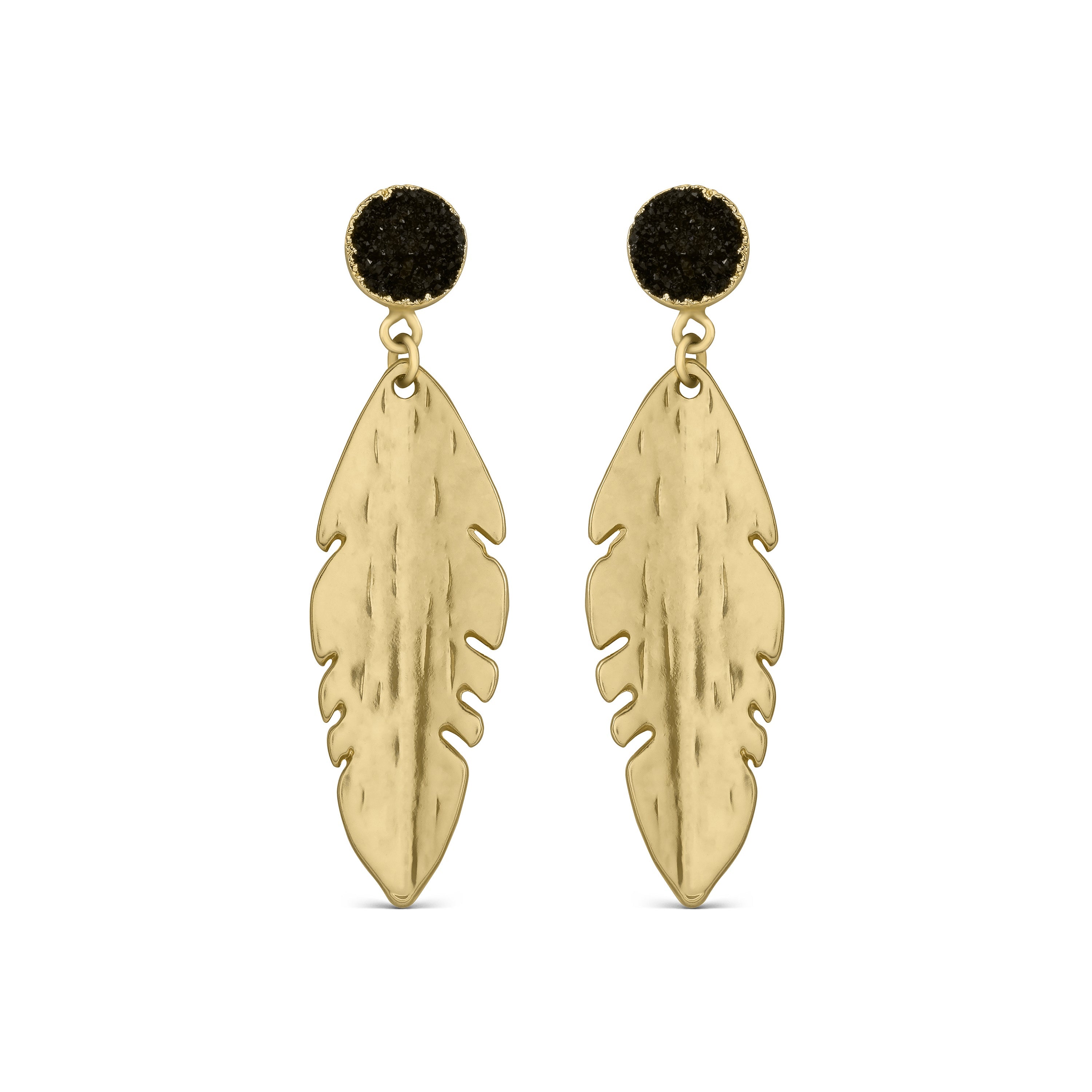 Earrings finished in 18K yellow gold - Wamuru