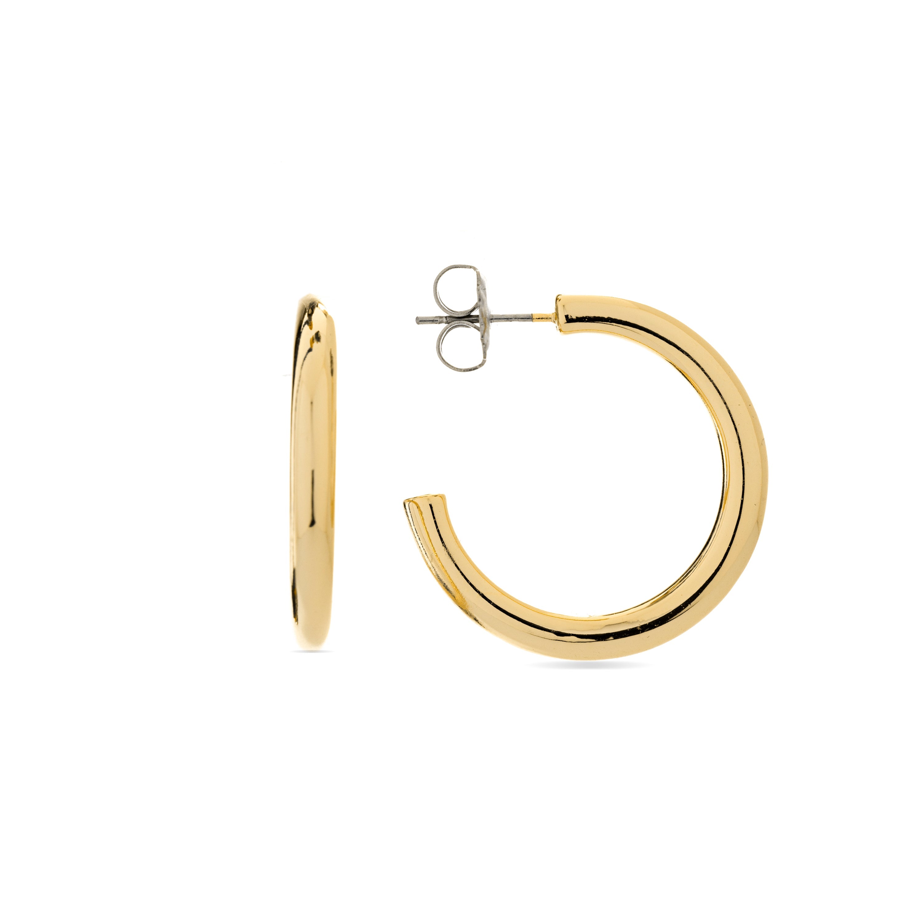 18K yellow gold-finished earrings - Dancir