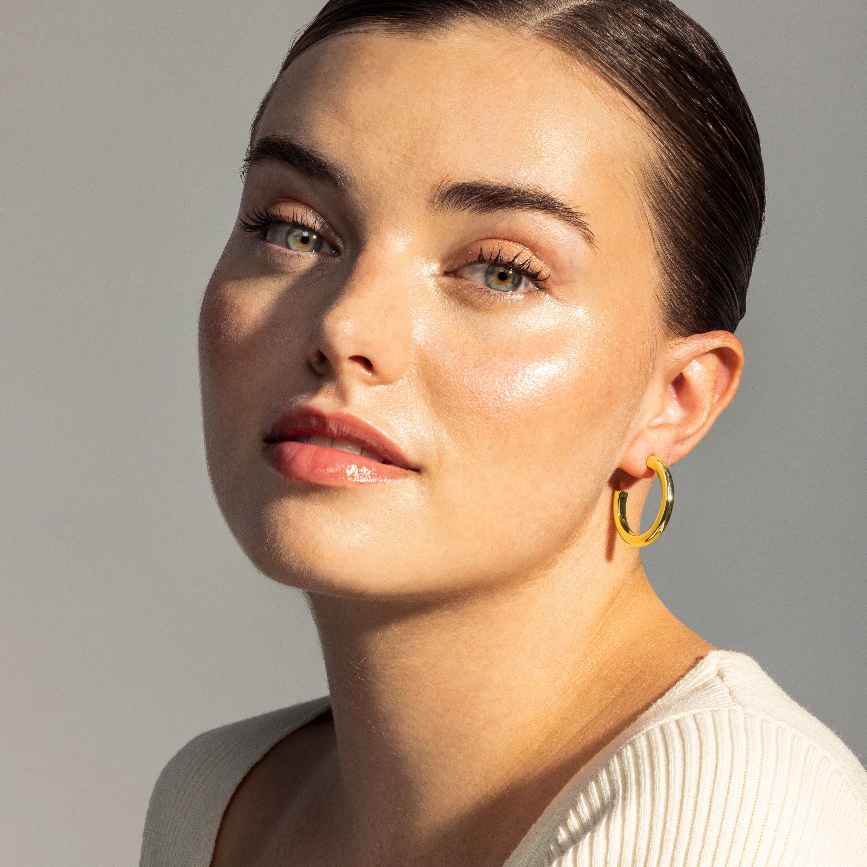 18K yellow gold-finished earrings - Dancir
