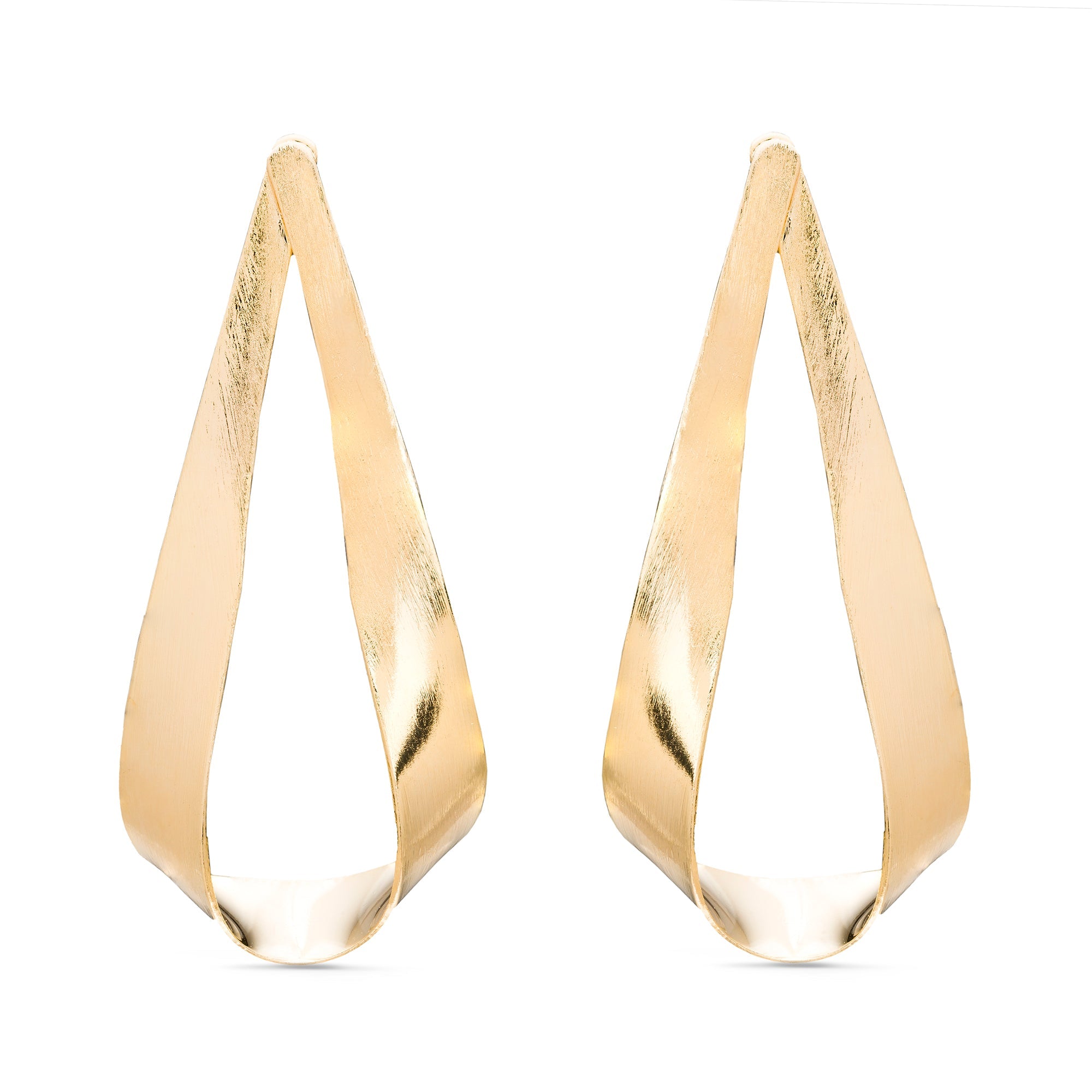 Pendientes acabados en oro amarillo 18K - Anaot