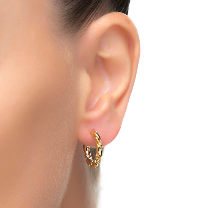 18K yellow gold-finished earrings - Phiaken