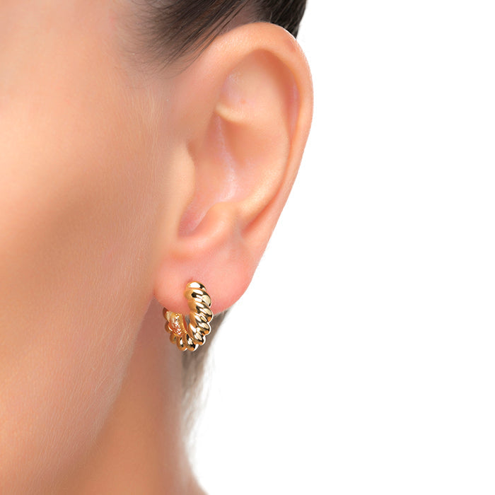 Earrings finished in 18K yellow gold - Tomven