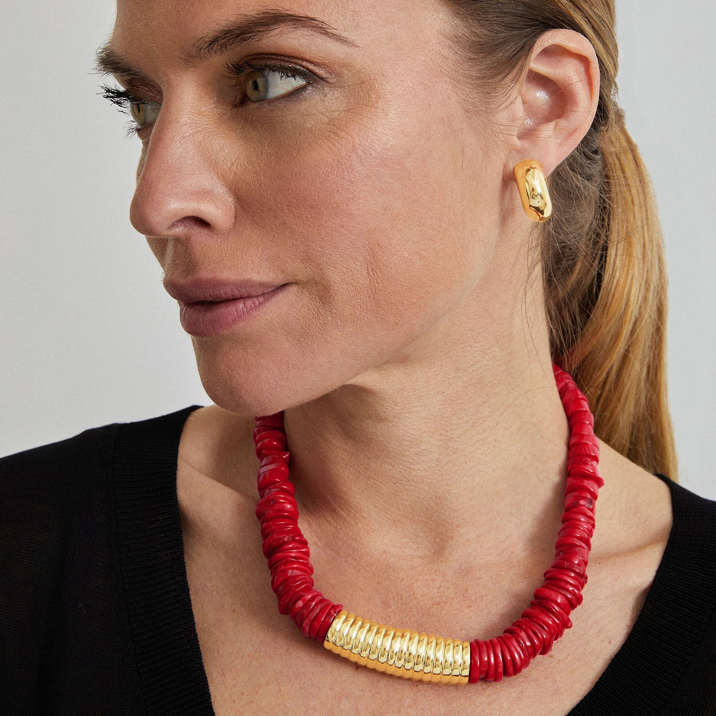 Earrings finished in 18K yellow gold - Kevda