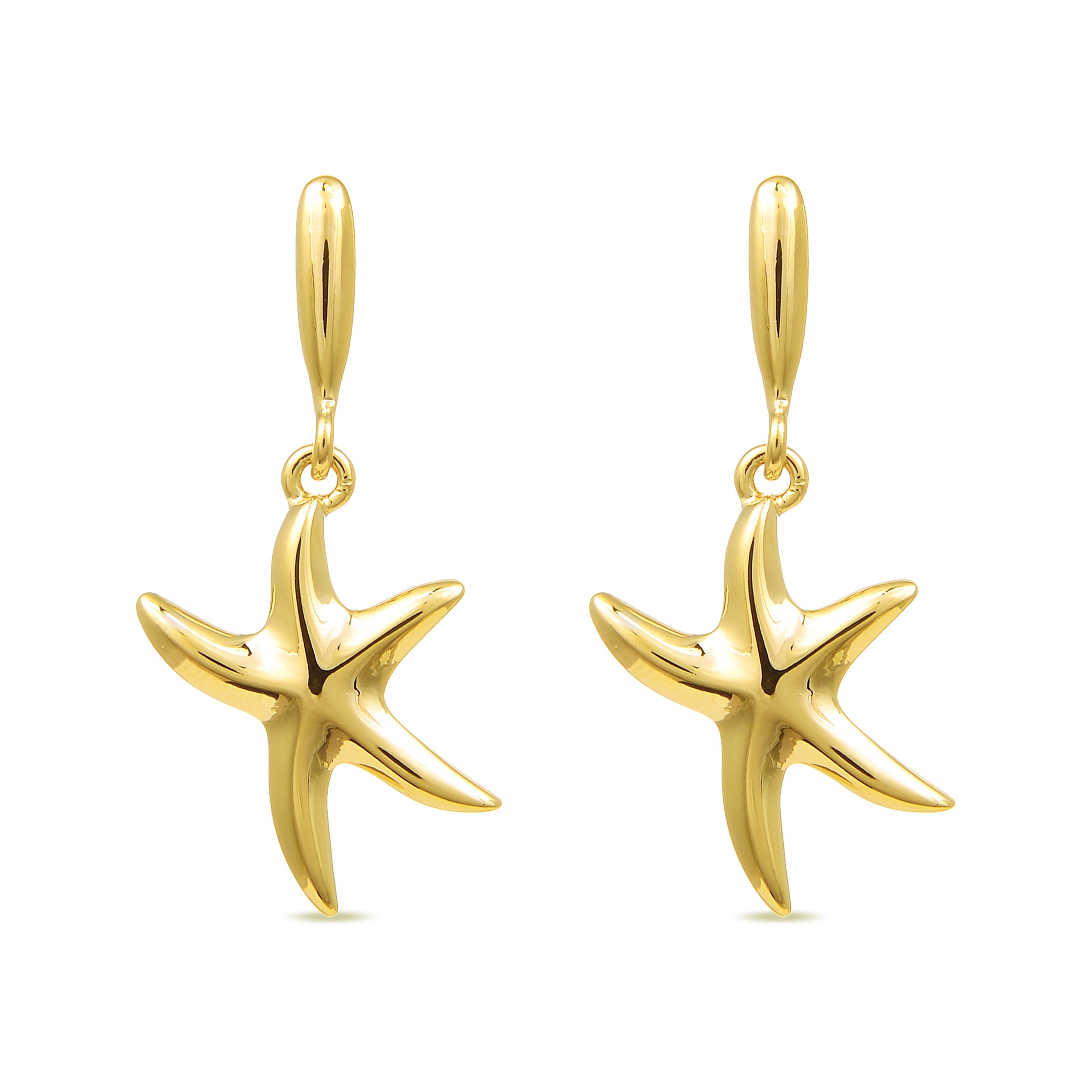 Pendientes acabados en oro amarillo 18K - Snes