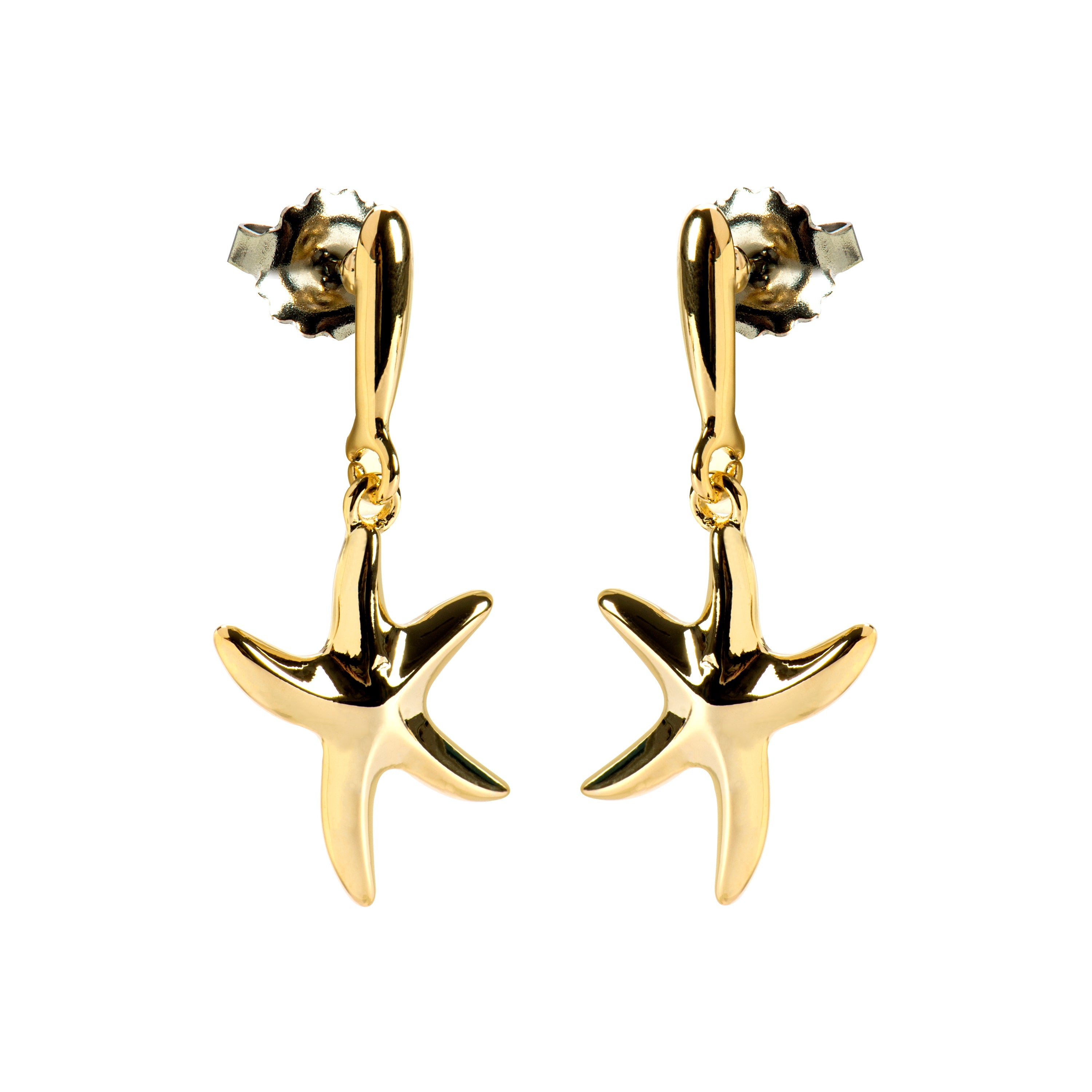 Pendientes acabados en oro amarillo 18K - Snes