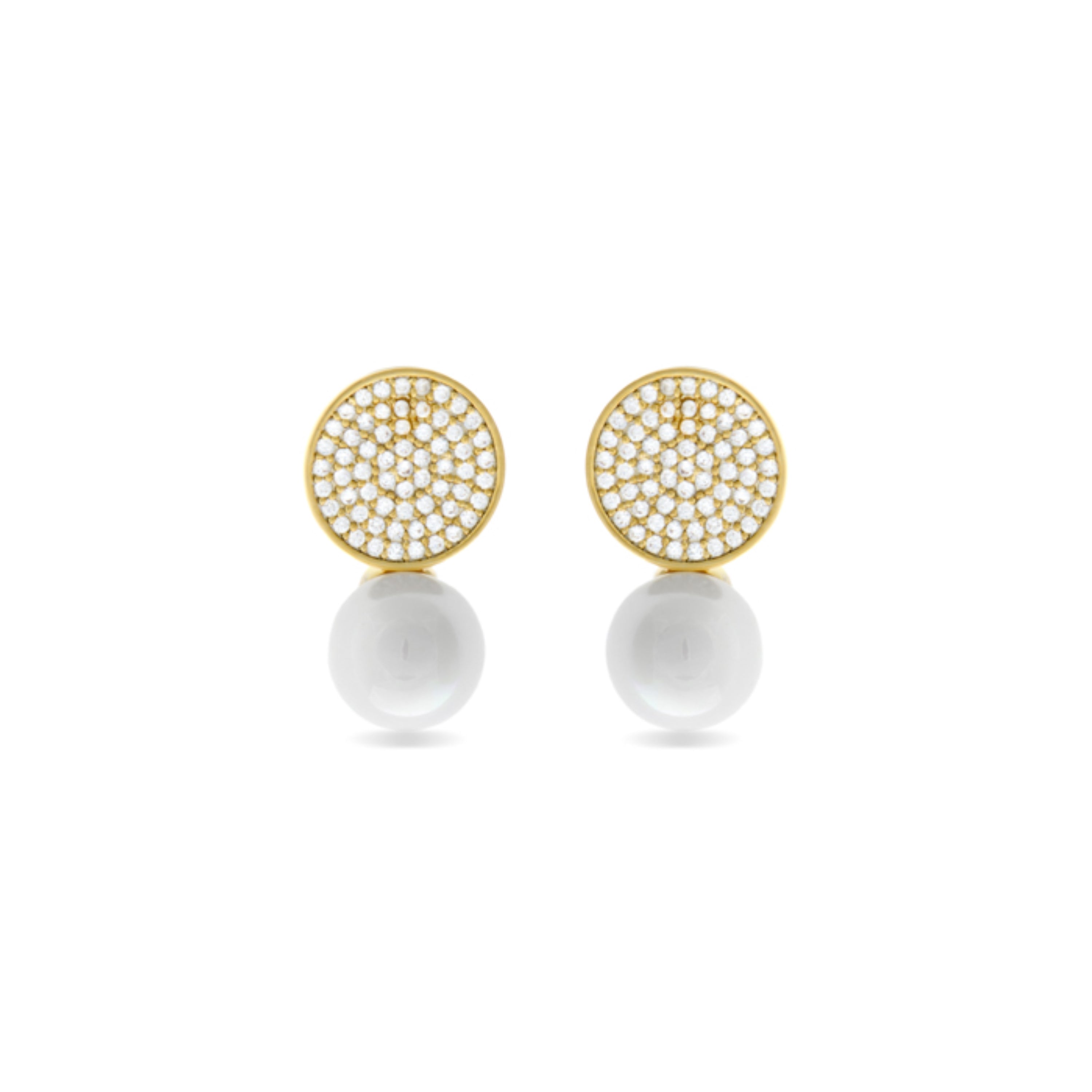 18K yellow gold finished earrings - Nuja