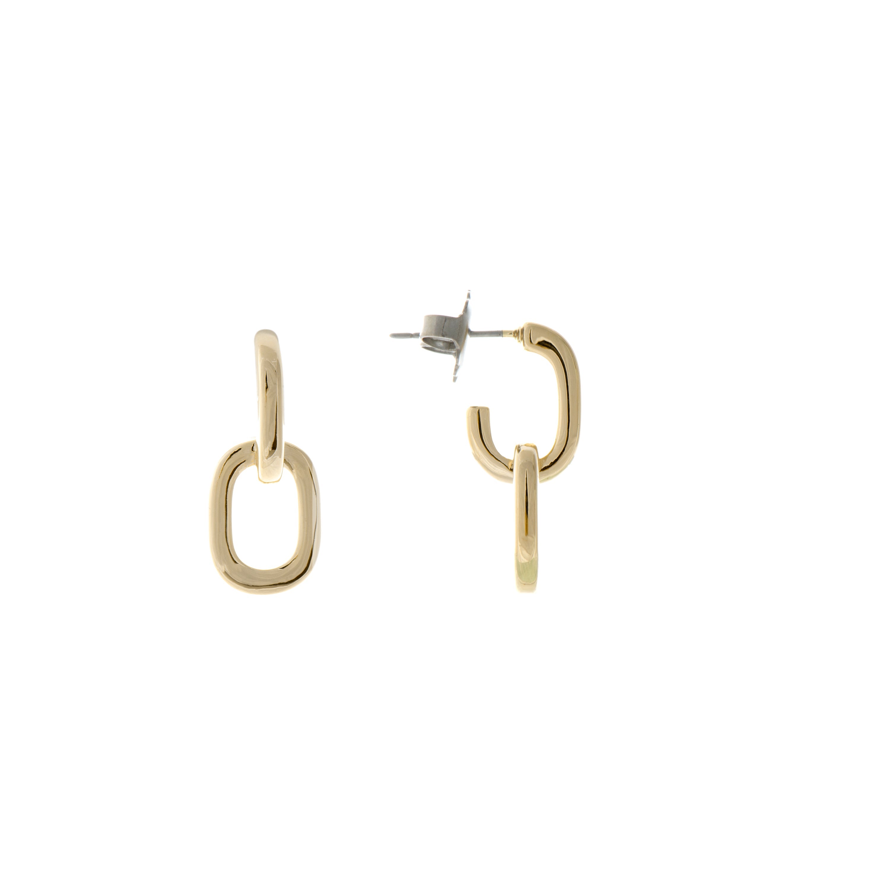 18K yellow gold finished earrings - Khihu