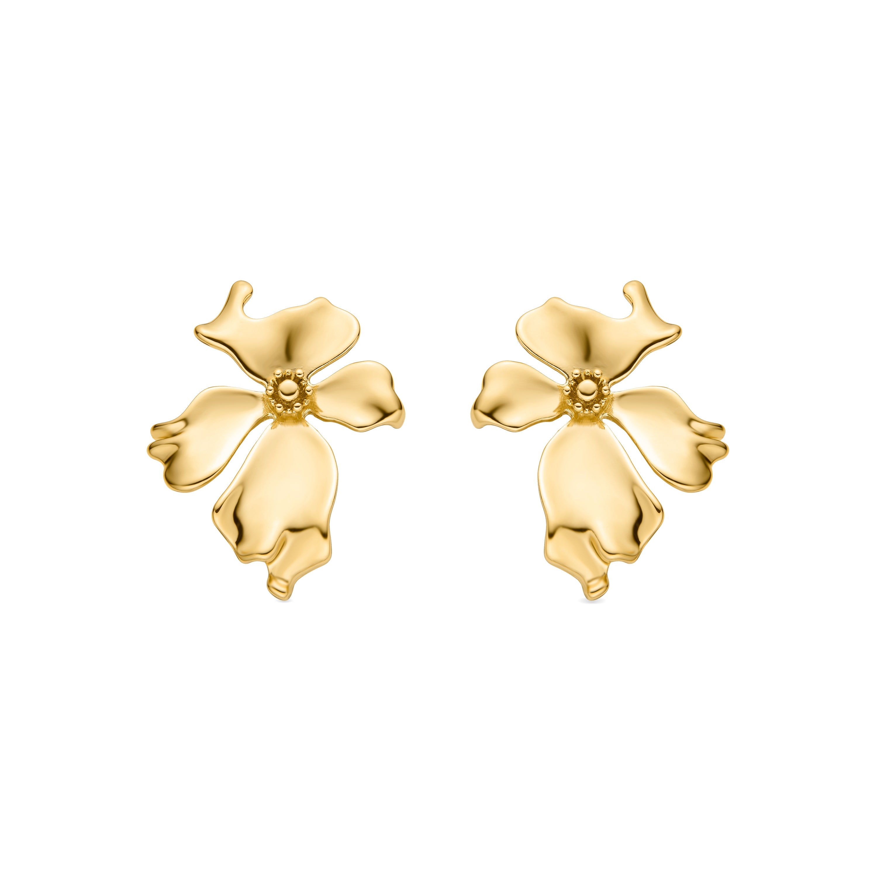Pendientes acabados en oro amarillo 18K - Haiqua